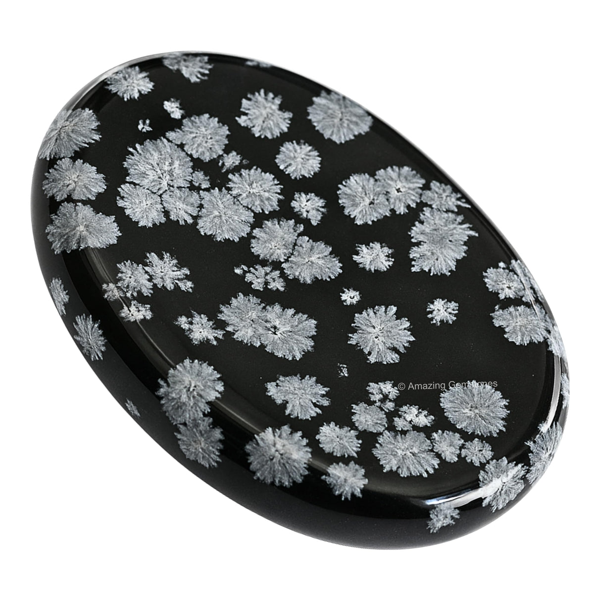 Amazing Gemstone obsidiana copos de nieve para meditación y enfoque