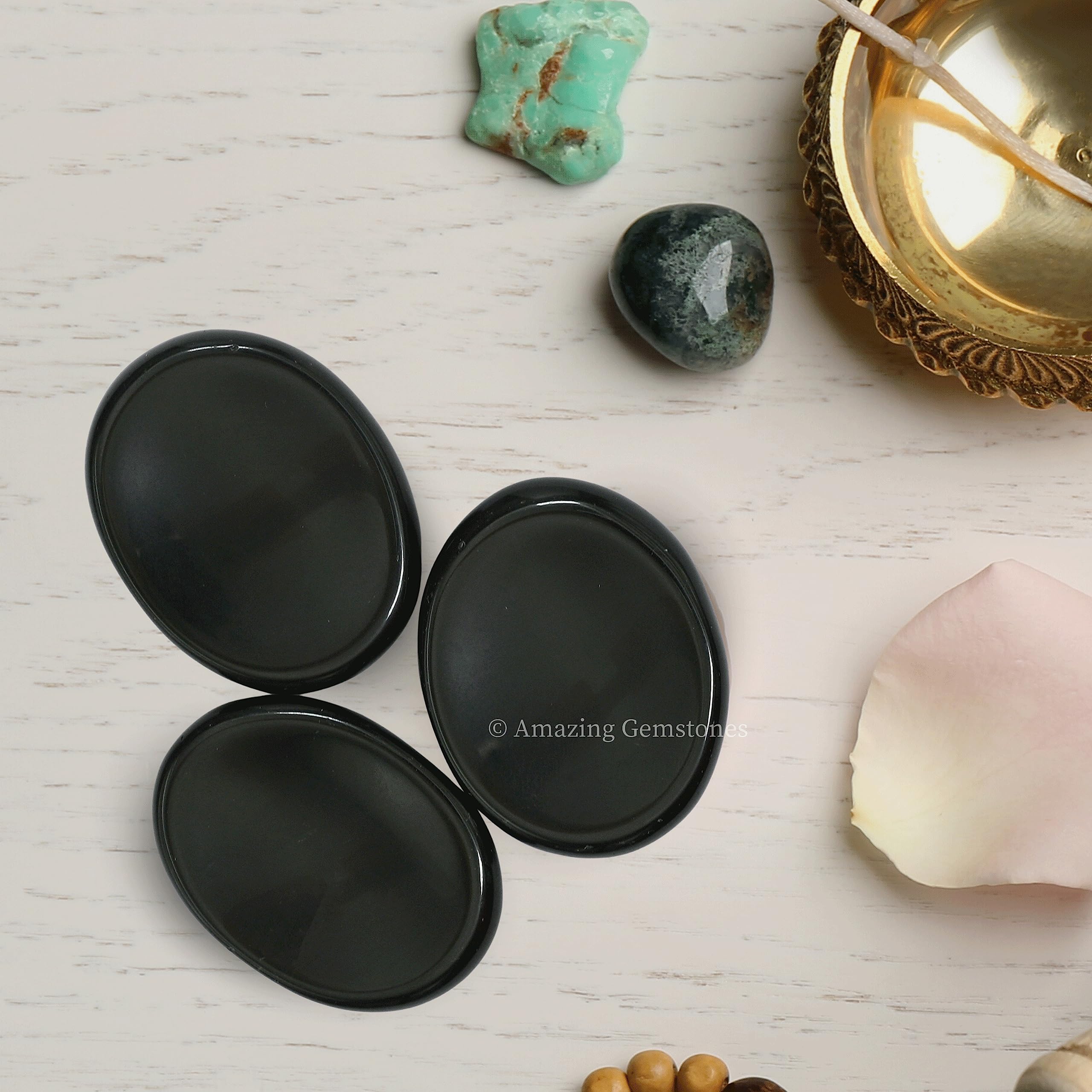 Amazing Gemstone obsidiana negra, regalo para cualquier ocasión y momentos de pausa.