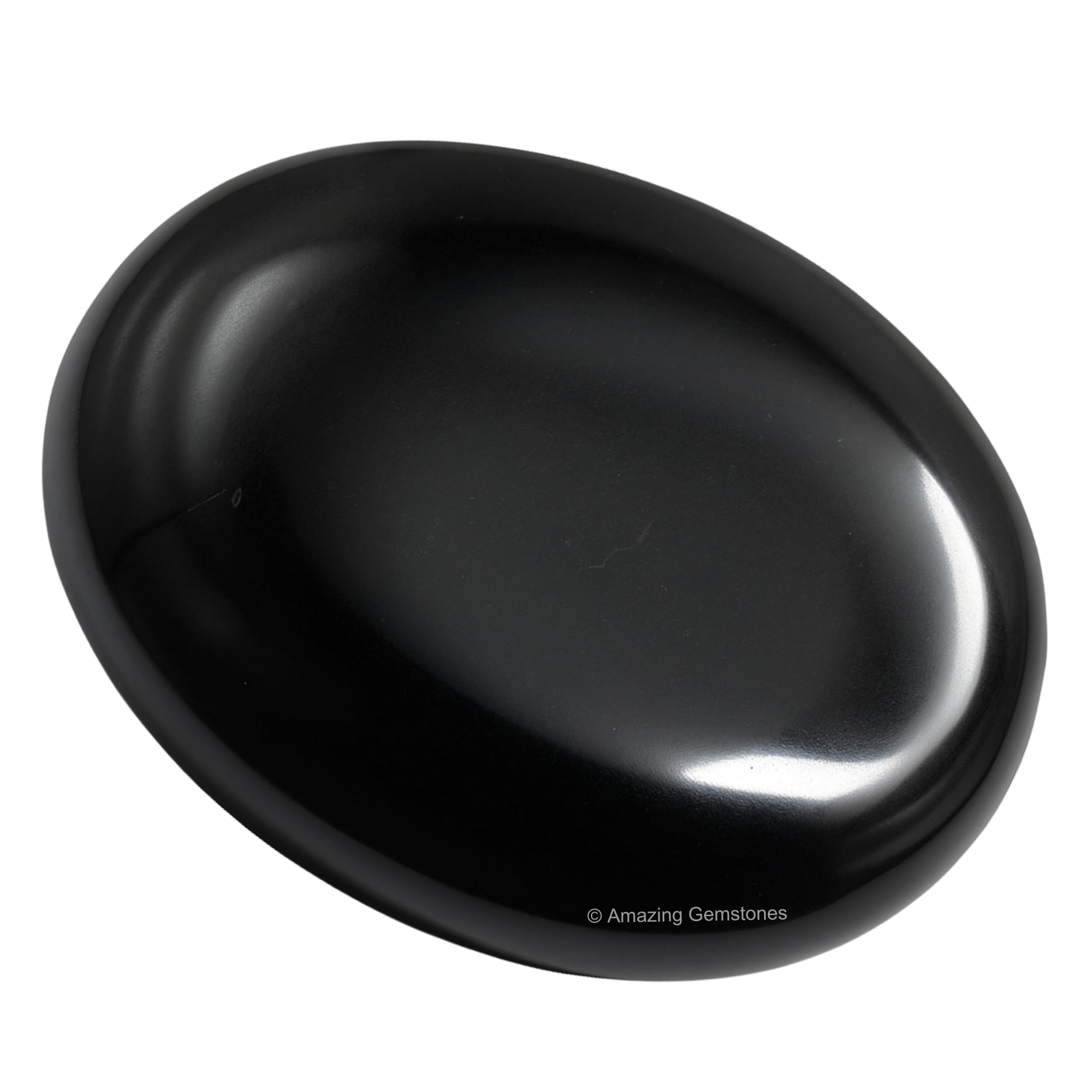 Amazing Gemstone obsidiana negra piedra palma para llevar en la mano