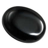 Amazing Gemstone obsidiana negra piedra palma para llevar en la mano
