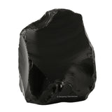 Amazing Gemstone obsidiana negra pieza cruda para enfoque en meditacion.