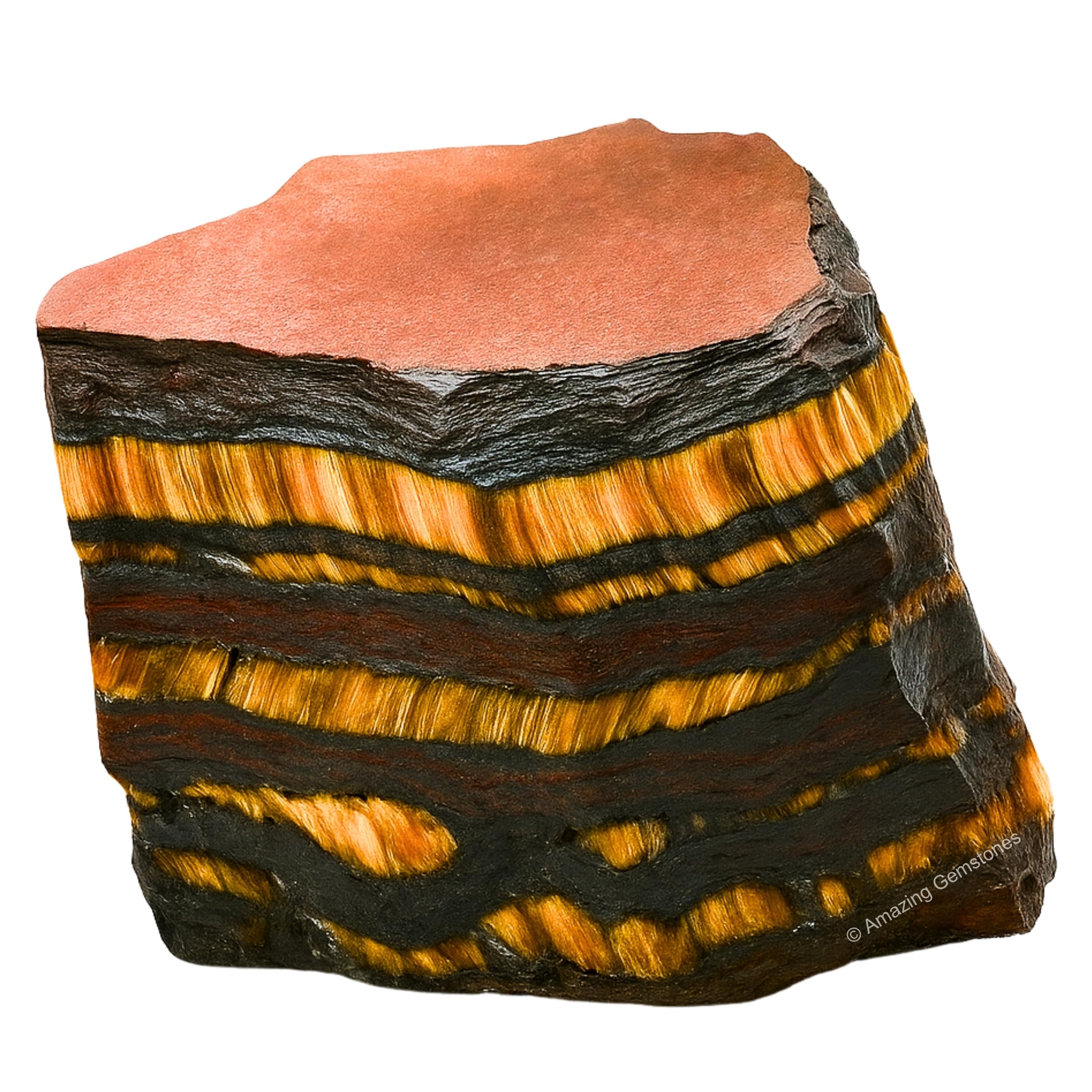 Amazing Gemstone Ojo Tigre Hierro Crudo: enfoque mejorado y textura natural.