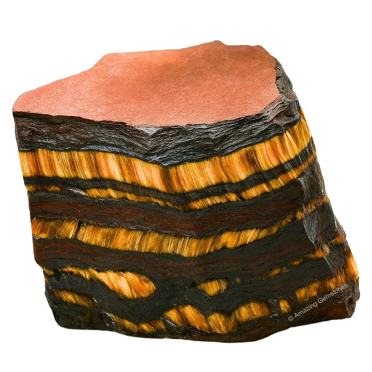 Amazing Gemstone Ojo Tigre Hierro Crudo: enfoque mejorado y textura natural.
