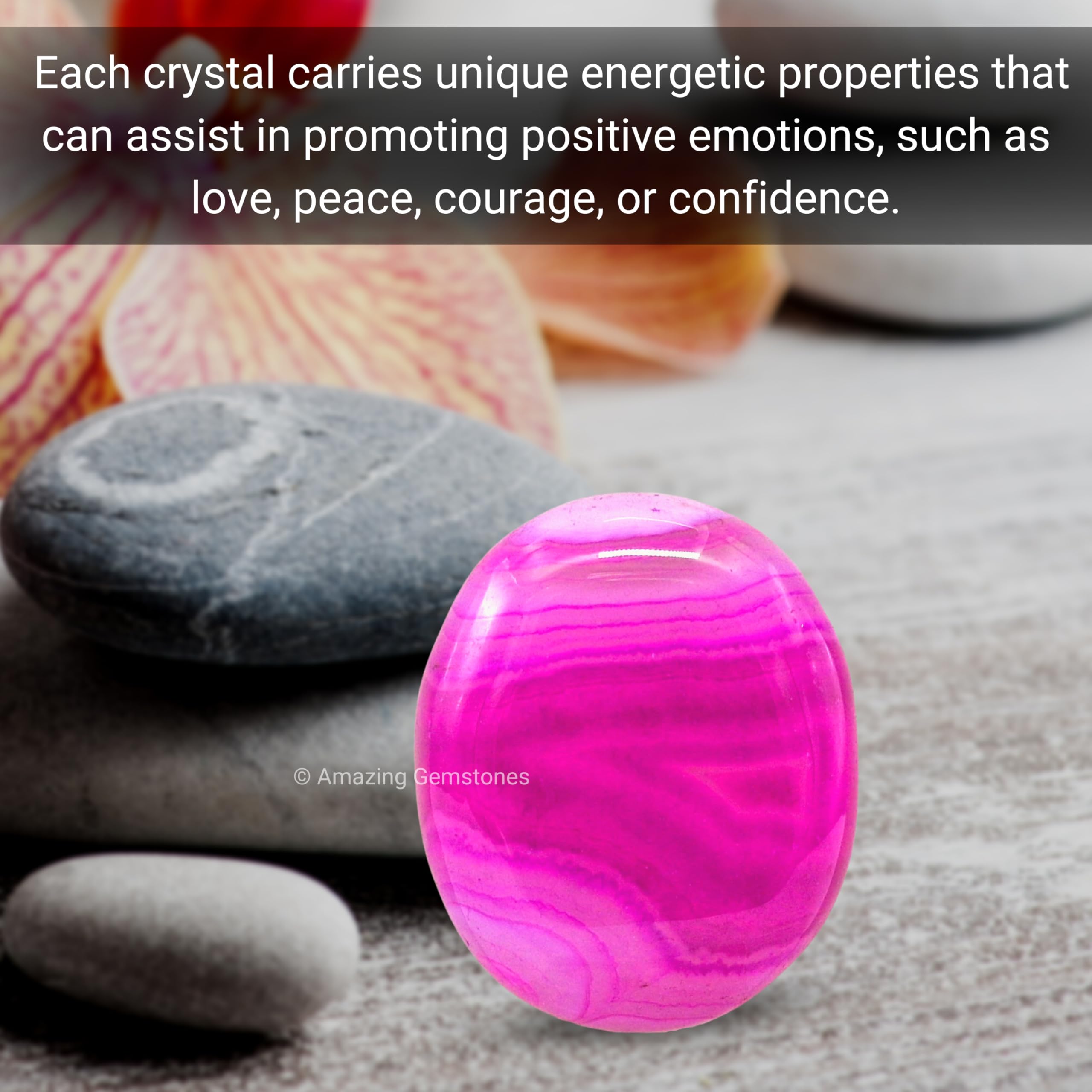 Amazing Gemstone: ónix rosa, regalo único para ella o él.