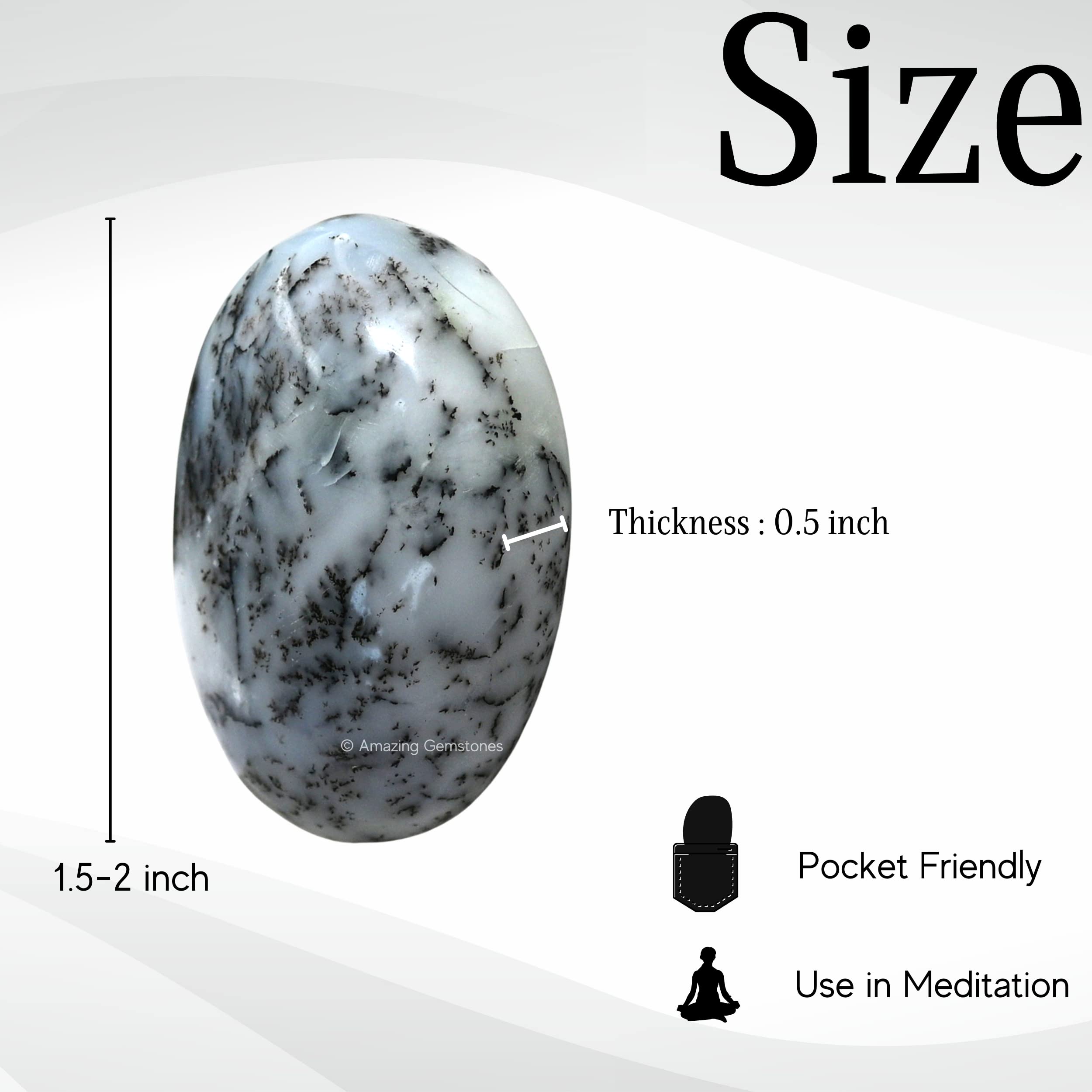 Amazing Gemstone opal dendrítico, pieza para usos de sanación suave y tranquilidad.