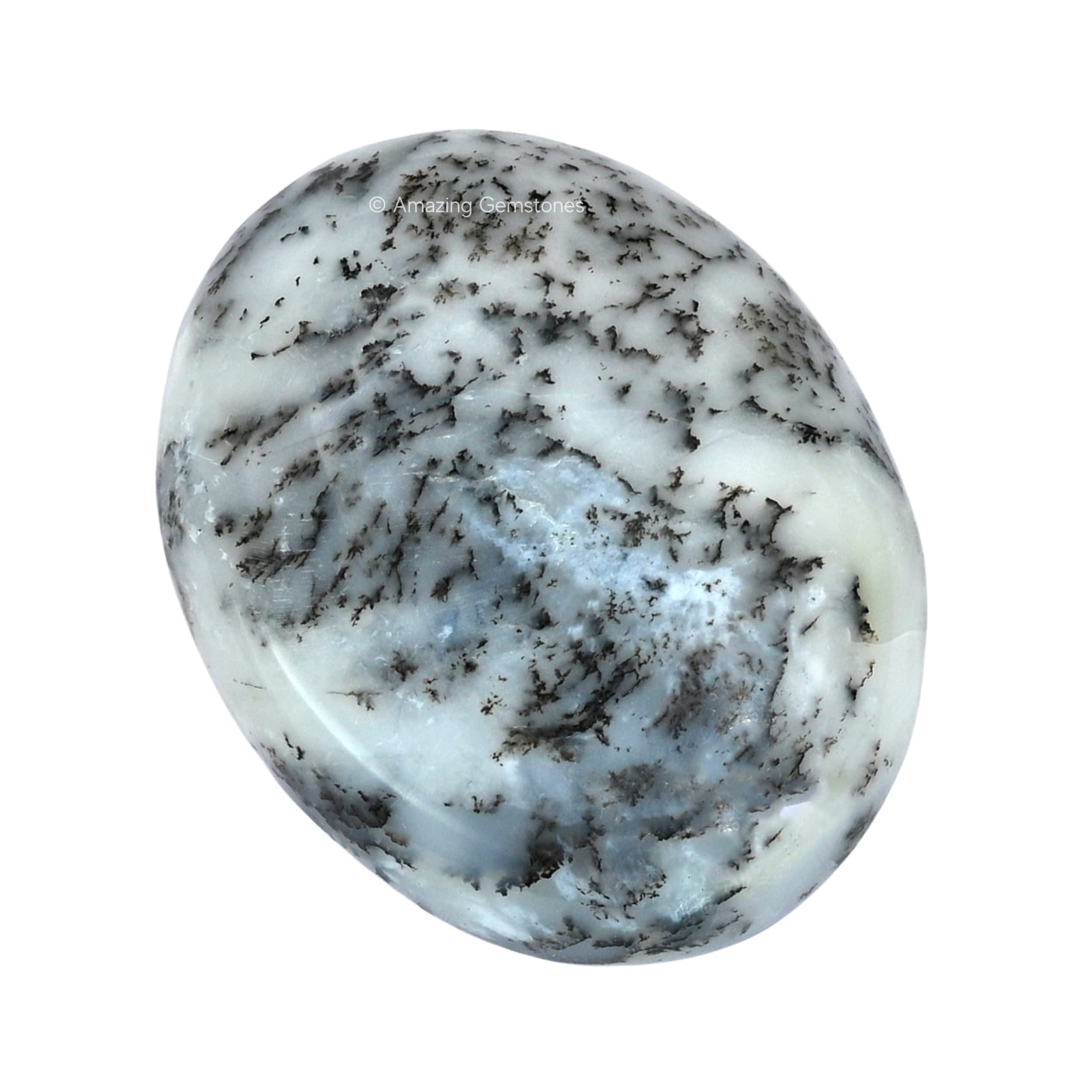 Amazing Gemstone opal dendrítico, perfecto para yoga y meditación con enfoque sereno.