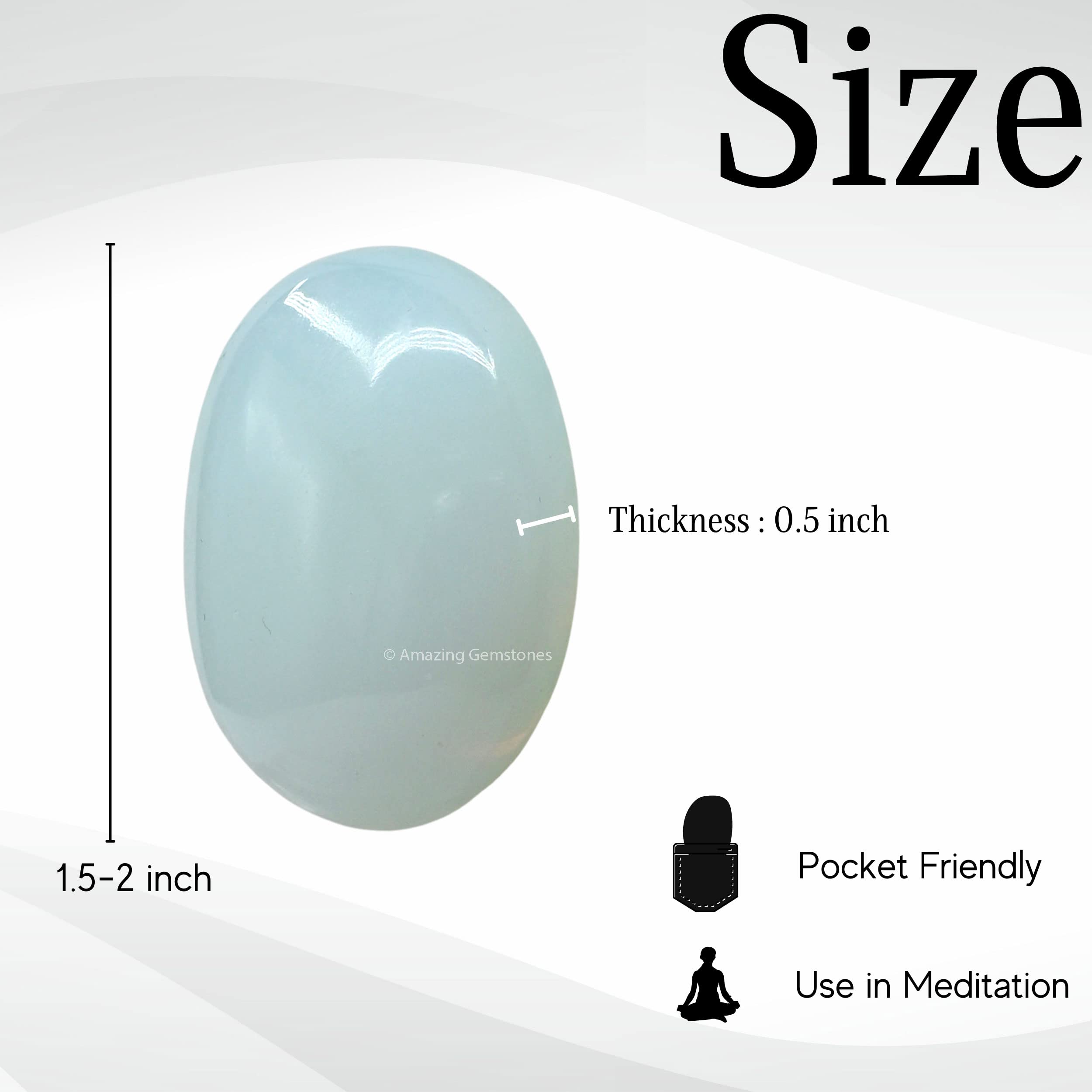 Opalita de Amazing Gemstone para meditación y concentración diaria