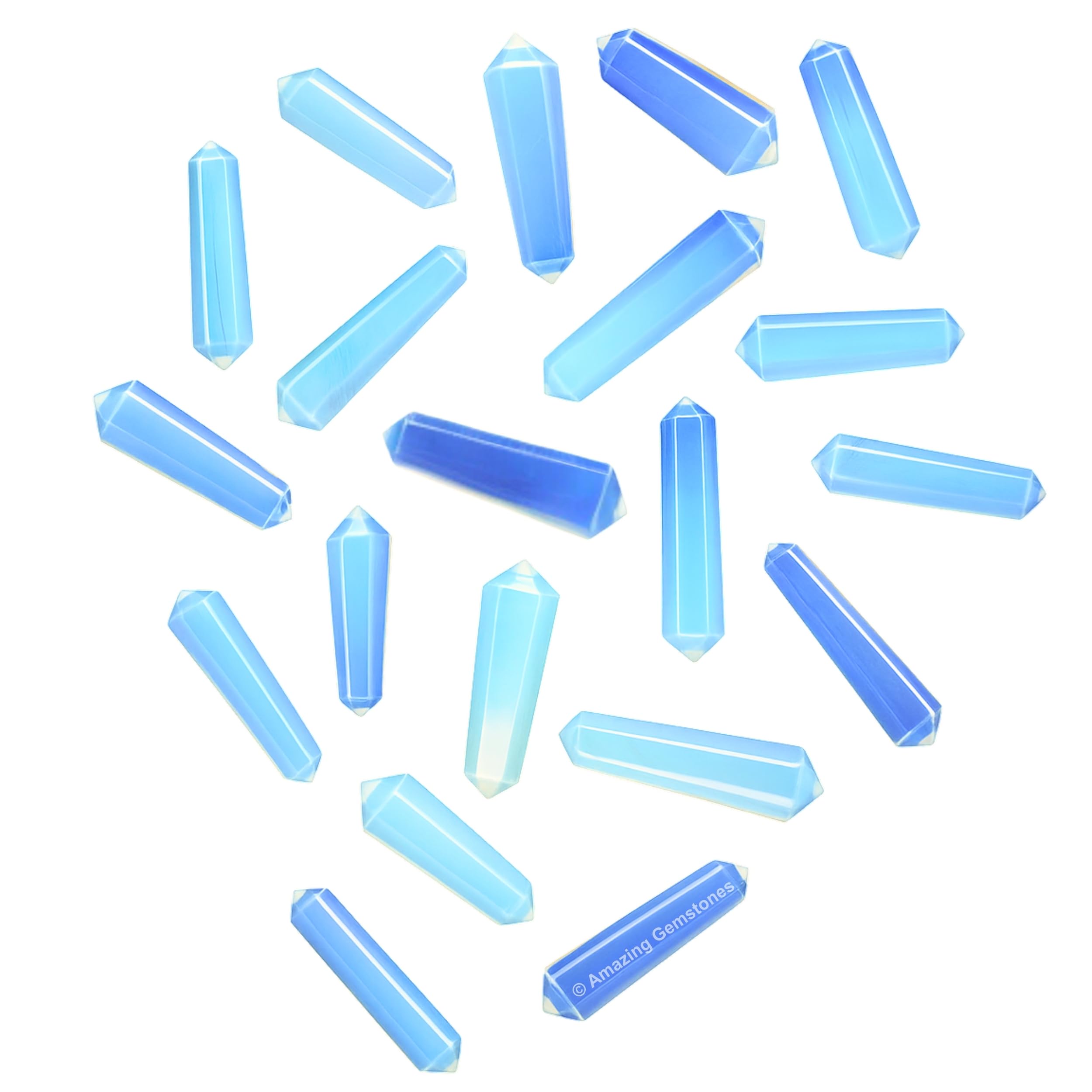 Amazing Gemstone opalita: puntas de cristal en pack de 3 para cuadrículas de cristales y meditación.