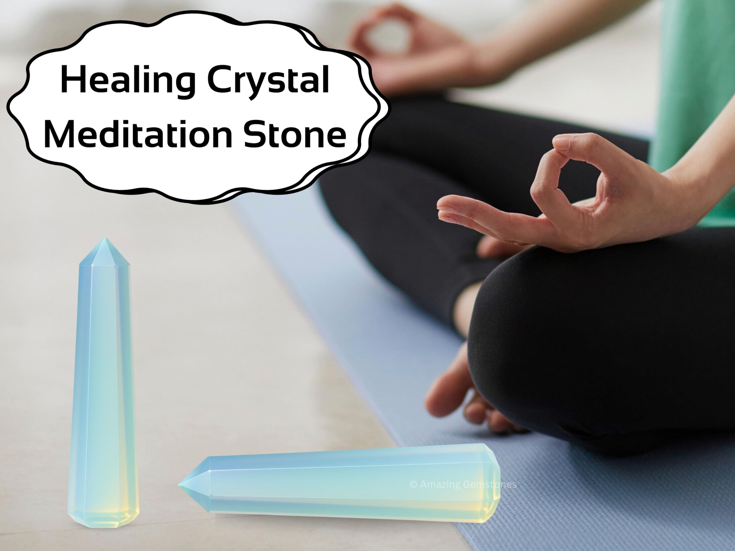 Amazing Gemstone Opalite torre cristal para purificar aire y enfoque diario
