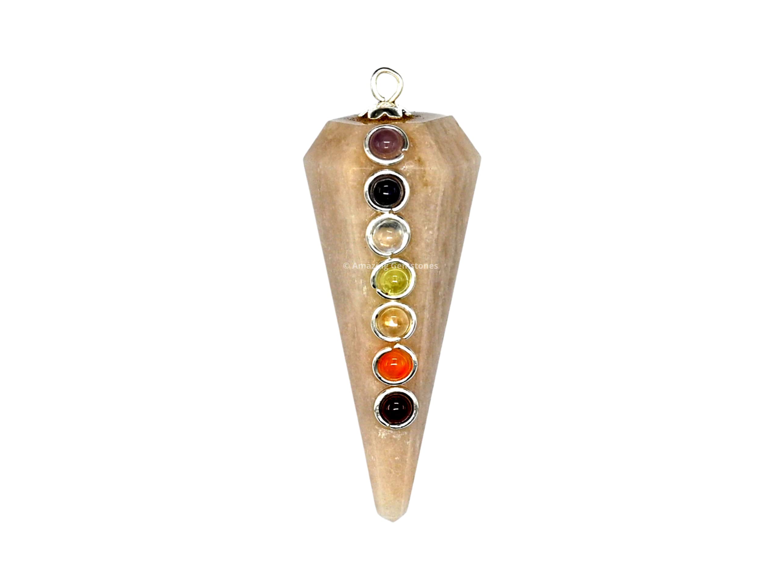 Péndulo Amazing Gemstone para localizar objetos perdidos y respuestas intuitivas.