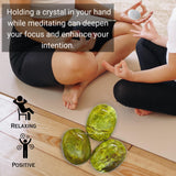 Amazing Gemstone artesanal piedra palma verde opalo, elegante y mística.