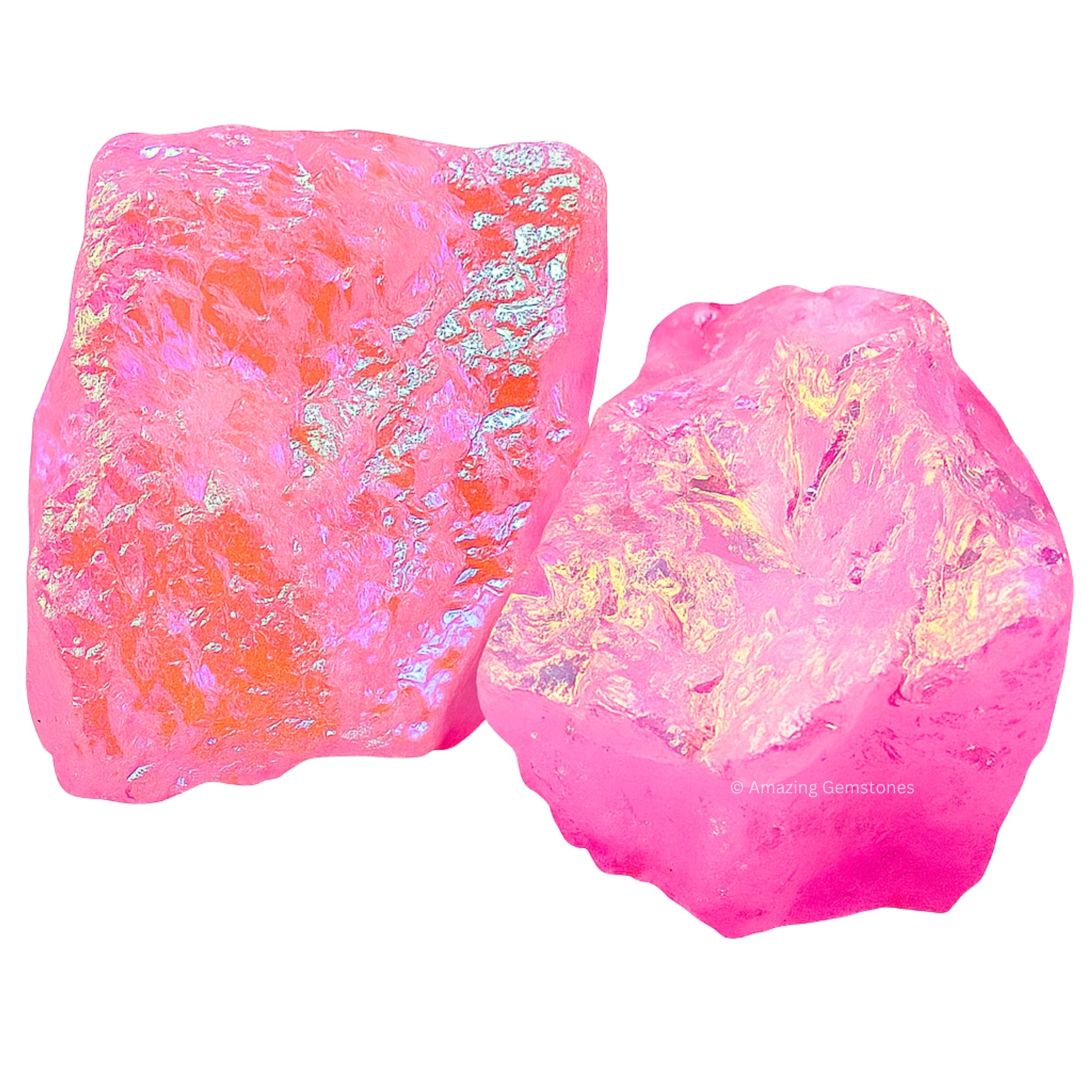 Amazing Gemstone: piedra bruta cuarzo-rosa aura para meditacion y energia positiva.
