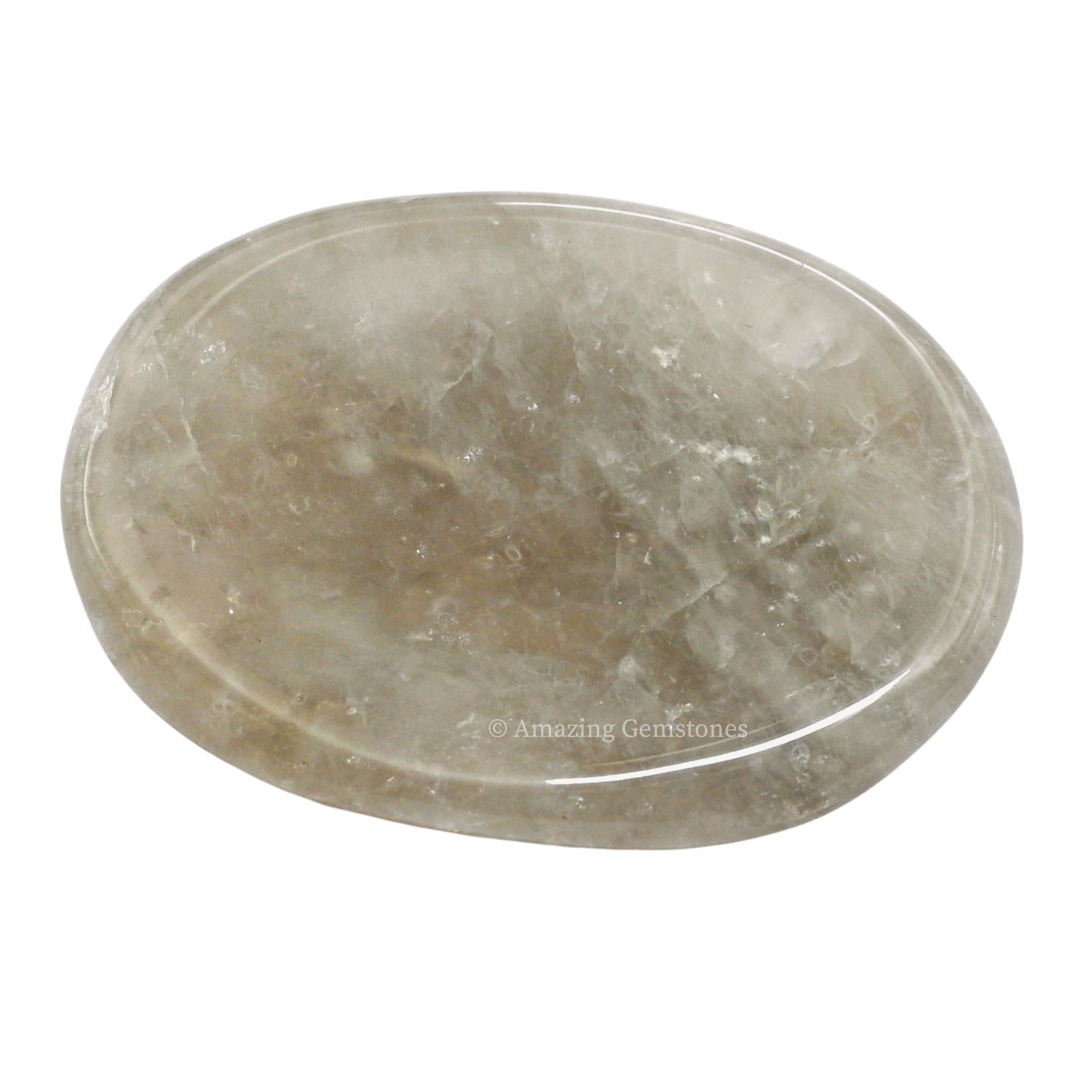 Amazing Gemstone Cuarzo Ahumado, en madera oscura, transmite calidez y enfoque durante la práctica