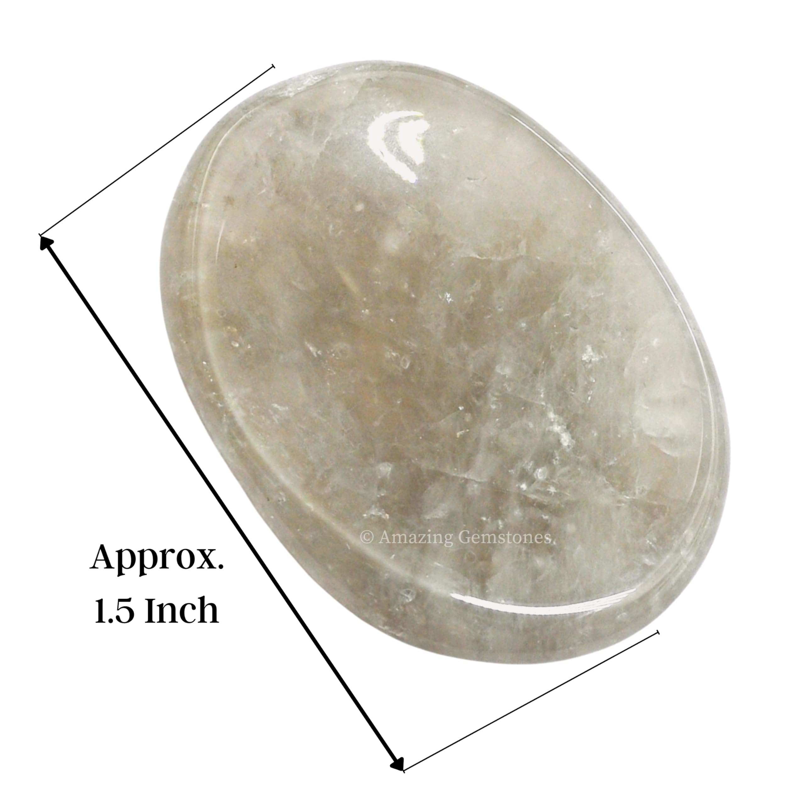 Amazing Gemstone Cuarzo Ahumado, en manos, ideal para meditación y alivio del estrés