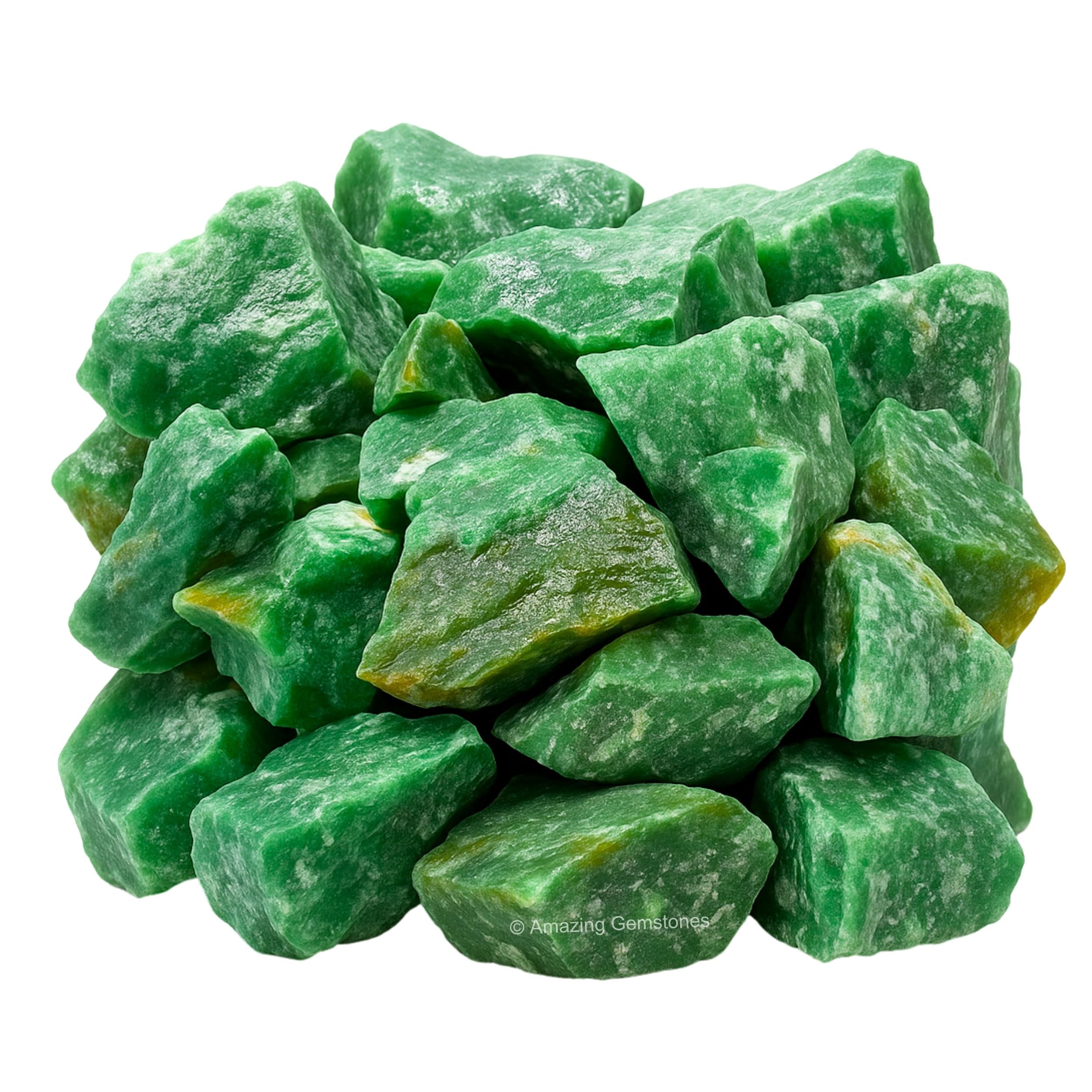 Amazing Gemstone piedra cruda de aventurina verde, perfecta para manualidades y meditación suave.