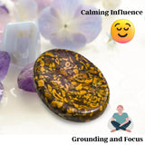 Amazing Gemstone piedra-fruta-jaspe-en-bolso: tamaño cómodo para llevar en bolso o funda