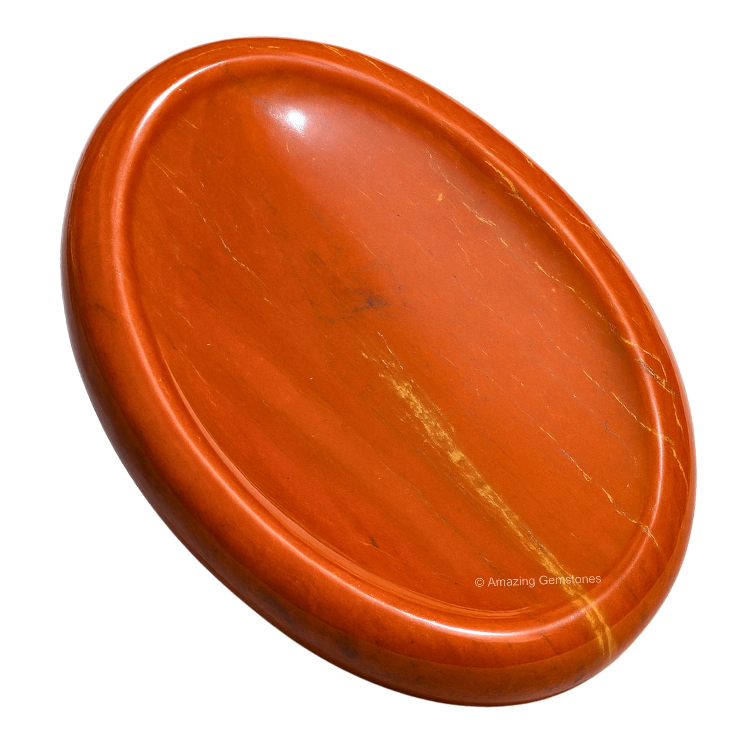 Amazing Gemstone: Piedra jaspe rojo en la mano para relajación y enfoque.