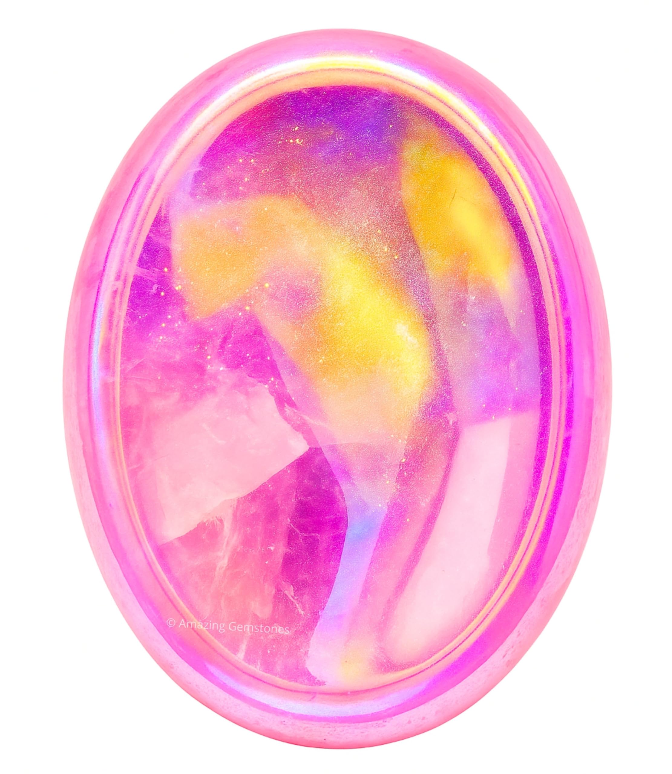 Amazing Gemstone: piedra de preocupacion Angel Aura Rose Quartz para manejo del estrés.