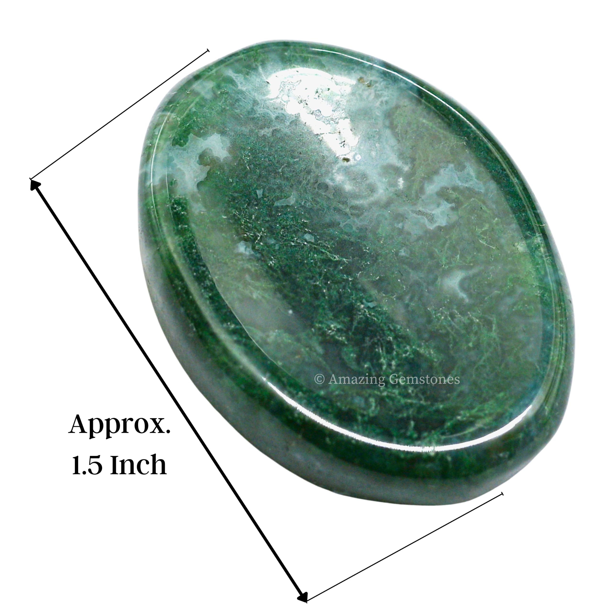Accesorio de meditación Amazing Gemstone Moss Agate para atención plena y calma.