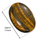 Amazing Gemstone Tiger Eye Worry Stone, detalle de ojo de tigre, favorece la concentración.