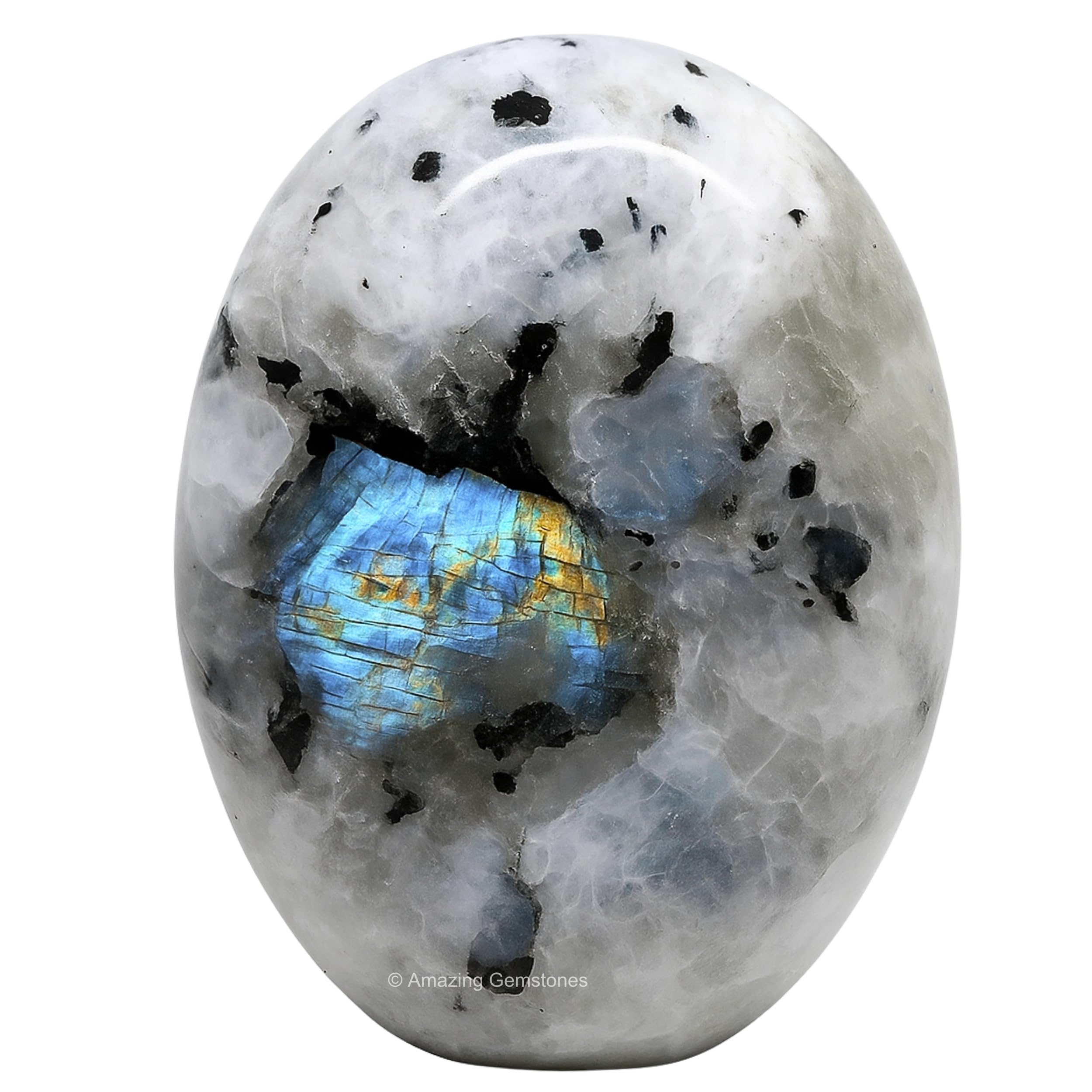 Piedra palma arcoíris de Amazing Gemstone, ideal para meditación y equilibrio.