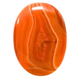 Amazing Gemstone Carnelian palma grande para meditación y energía equilibrada.