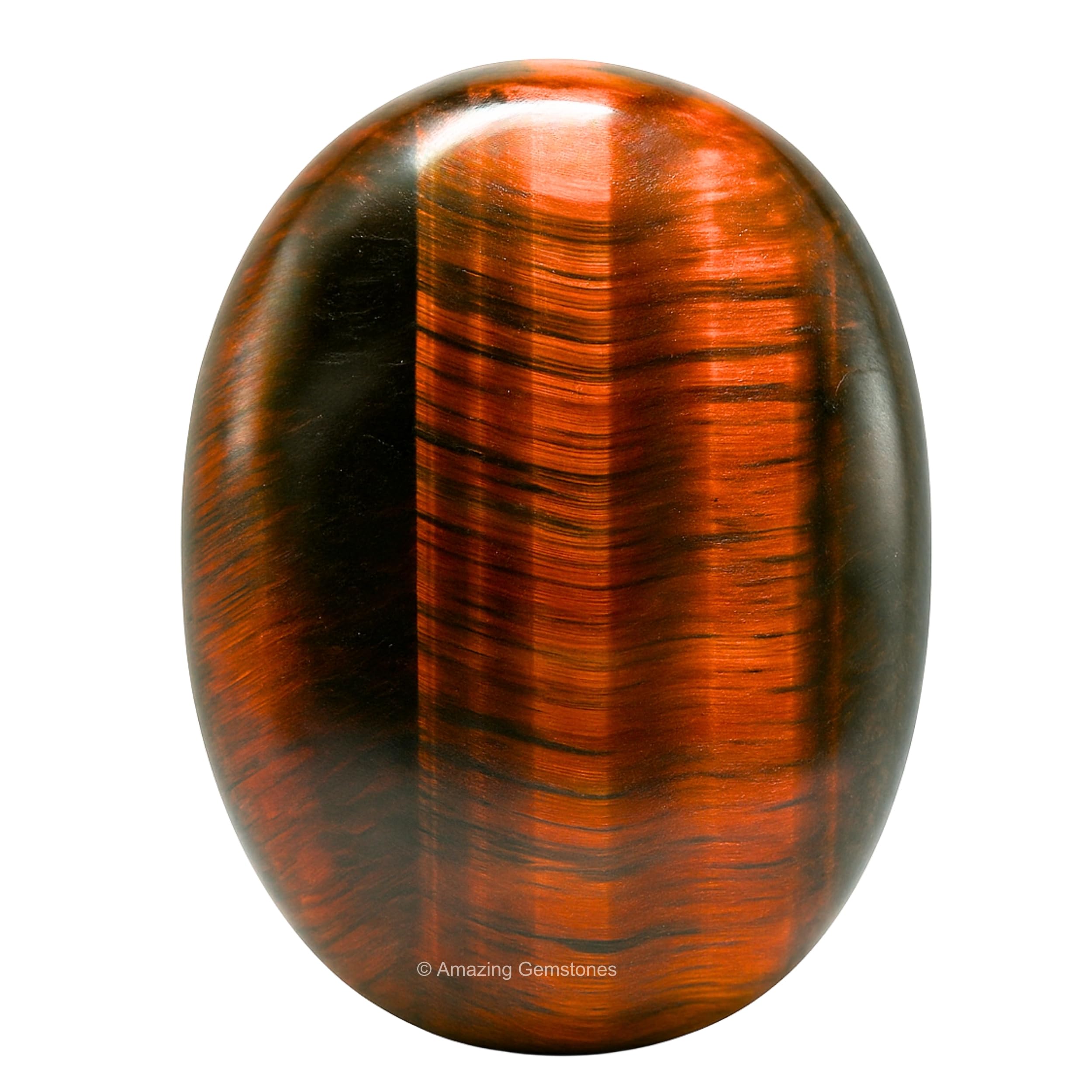 Amazing Gemstone piedra palma ojo de tigre rojo grande ideal para meditación y equilibrio