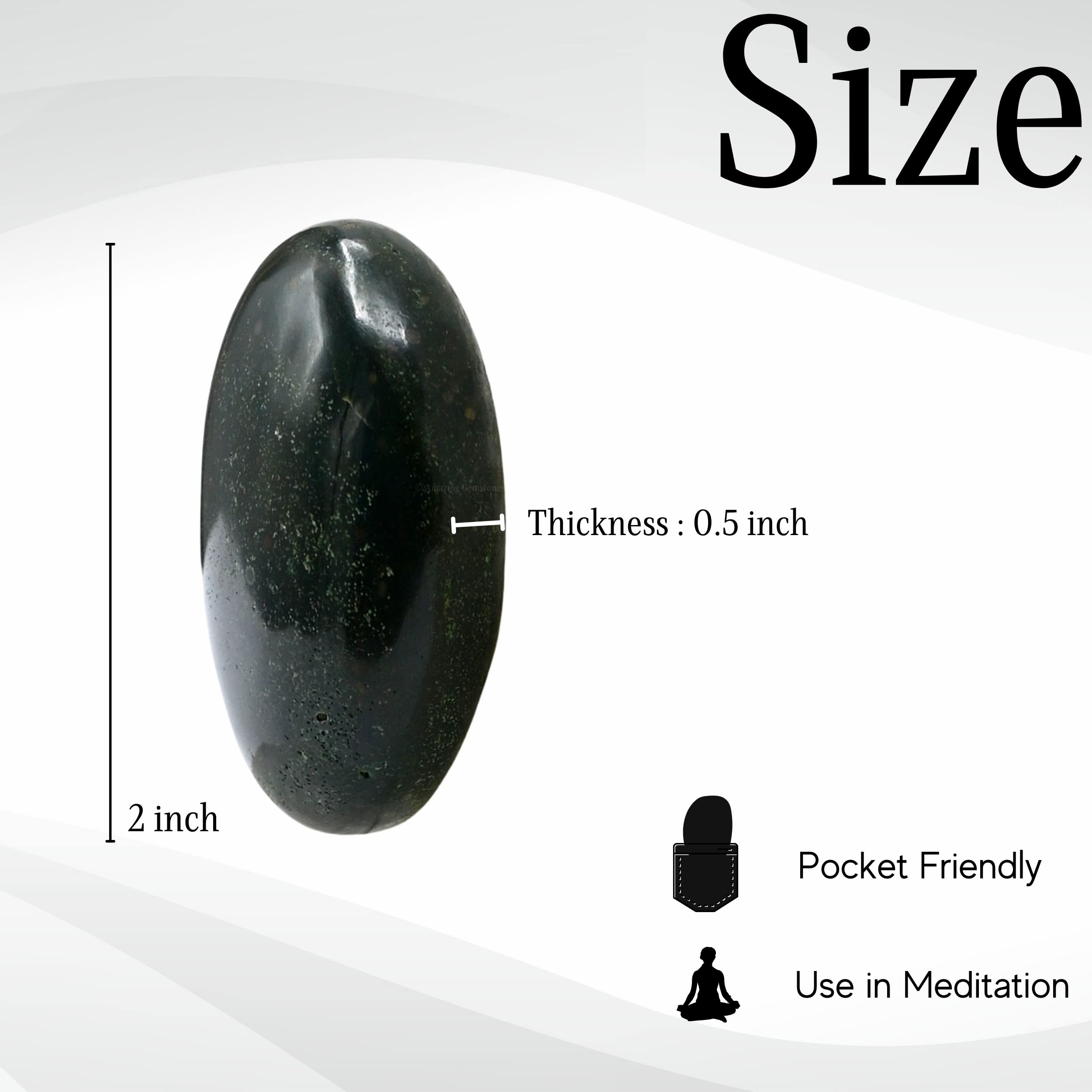 Amazing Gemstone piedra palma sangre para yoga y equilibrio emocional.