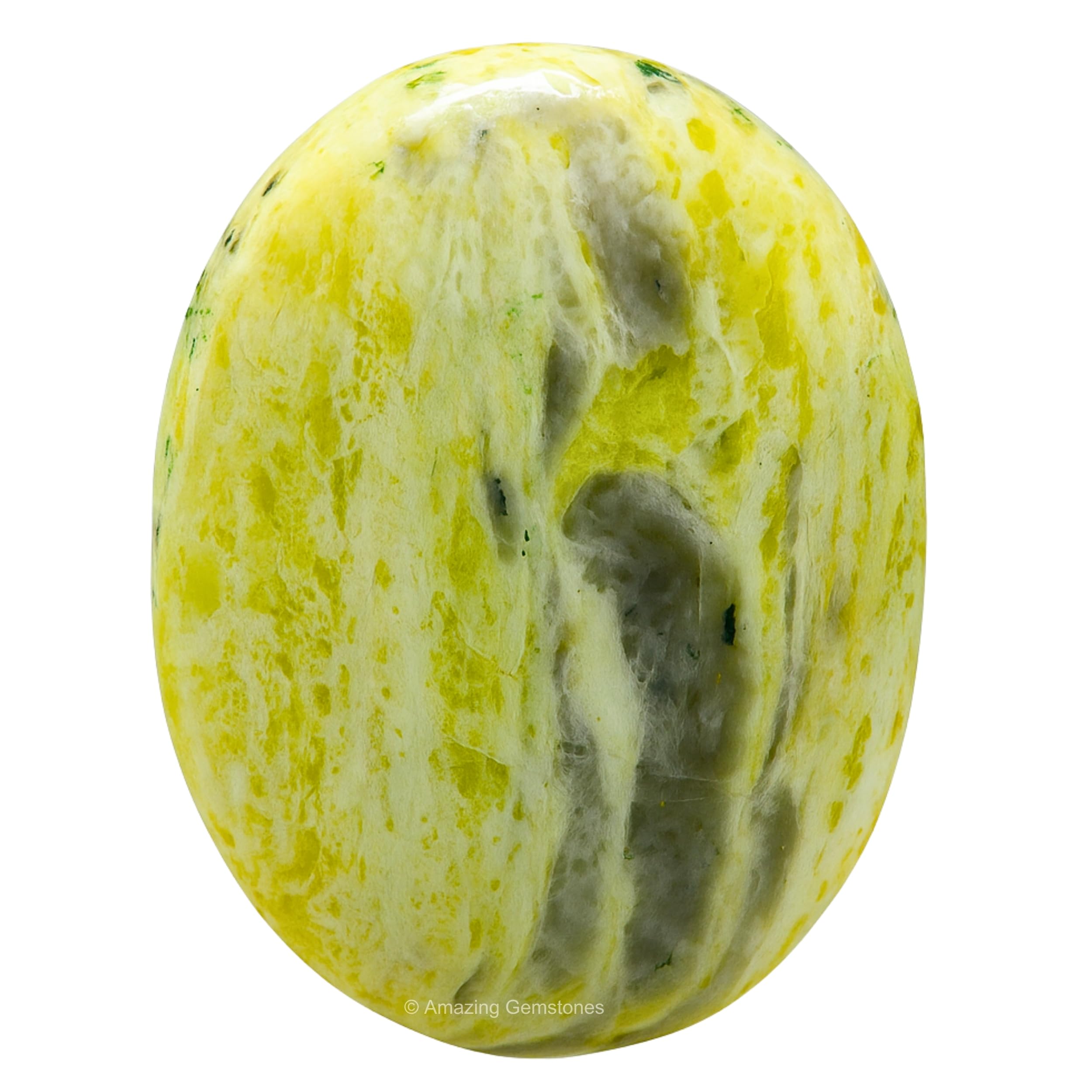 Piedra palma serpentina grande de Amazing Gemstone para meditación.