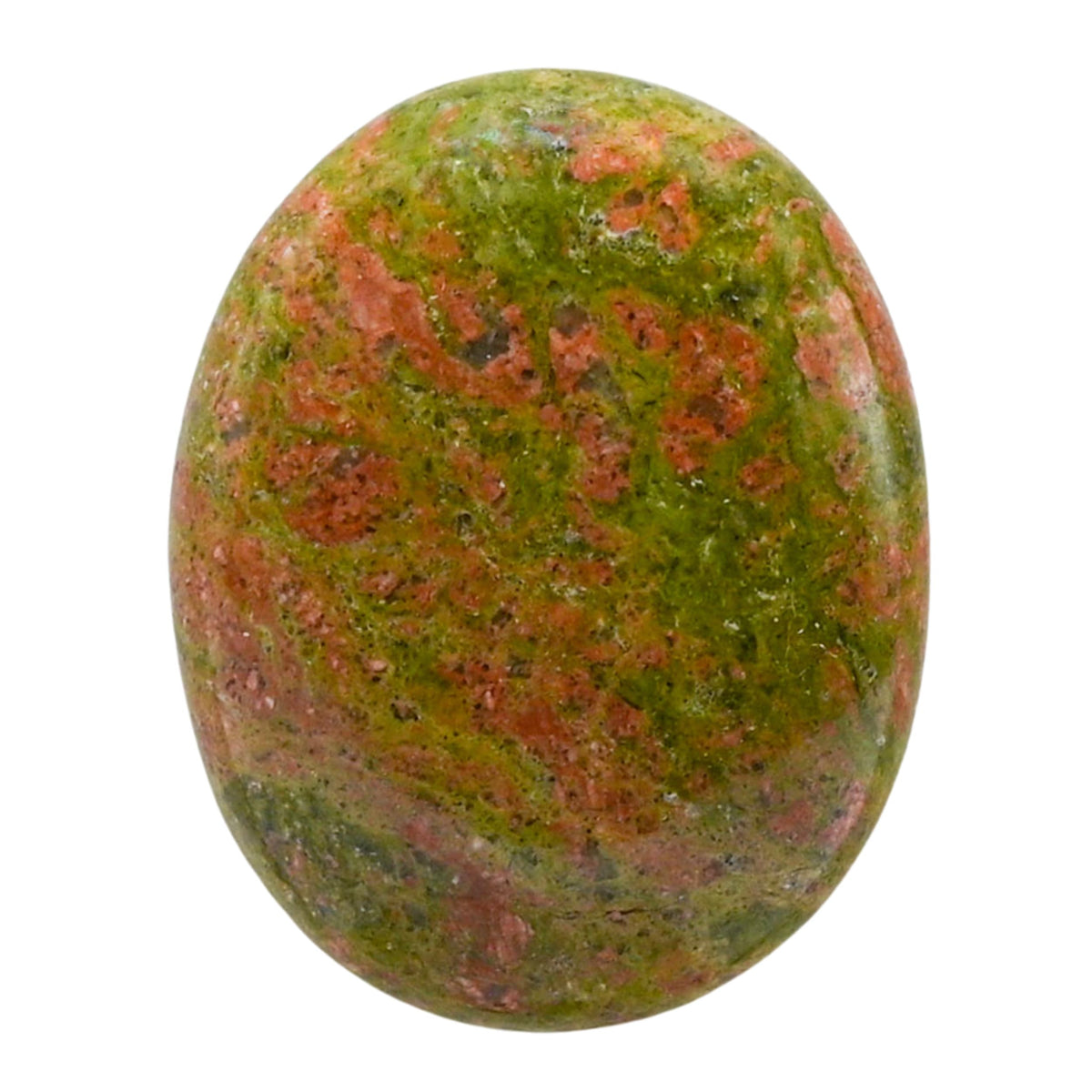 Amazing Gemstone piedra palma Unakite grande para meditación suave.