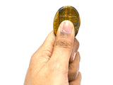 Amazing Gemstone Tiger Eye Worry Stone, para meditar, promueve la tranquilidad mental.