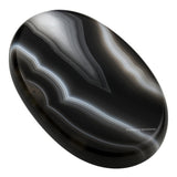 Amazing Gemstone piedra worry onix negro, pulida para meditación y enfoque.