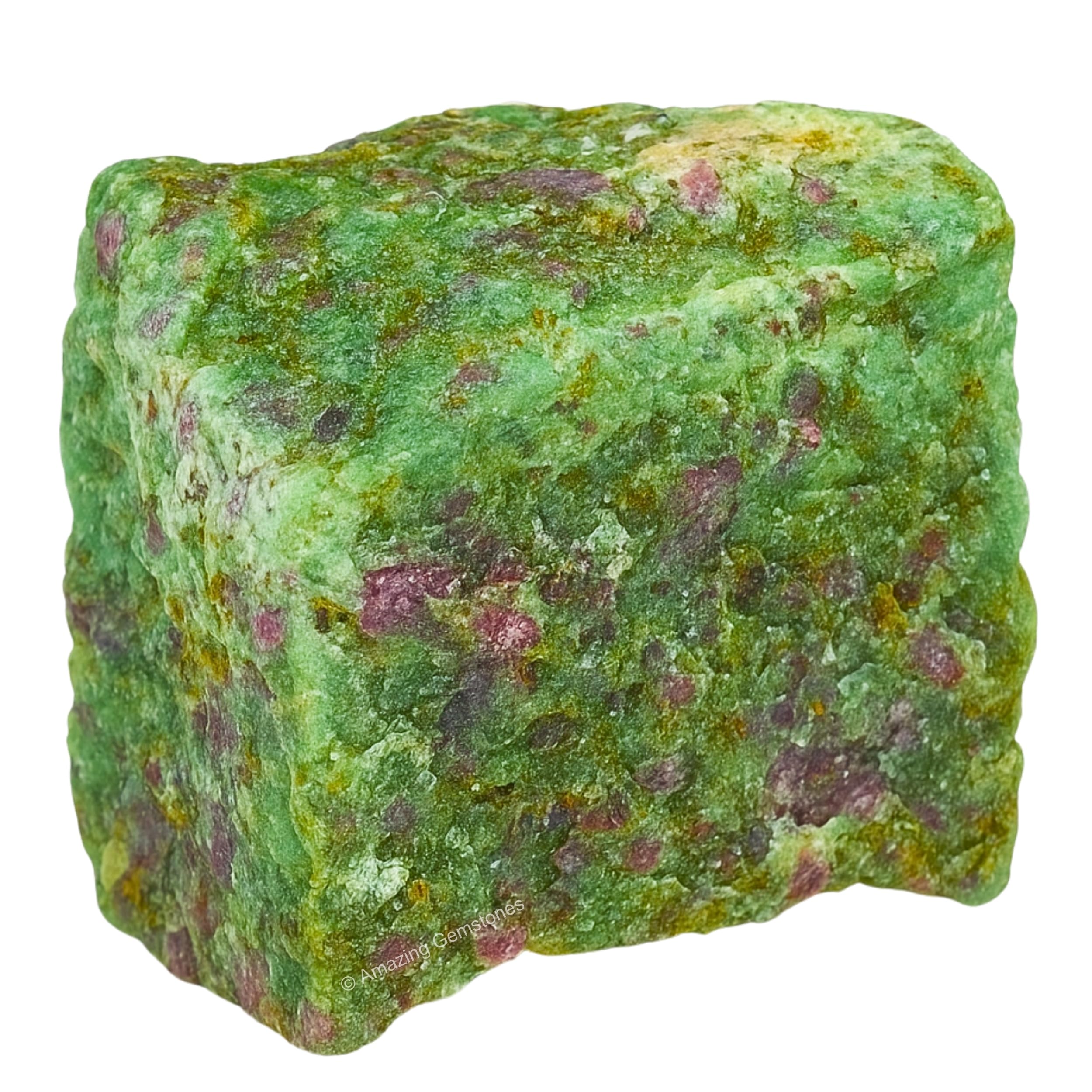 Amazing Gemstone Ruby Fuchsite, piedra natural para meditación y equilibrio emocional.