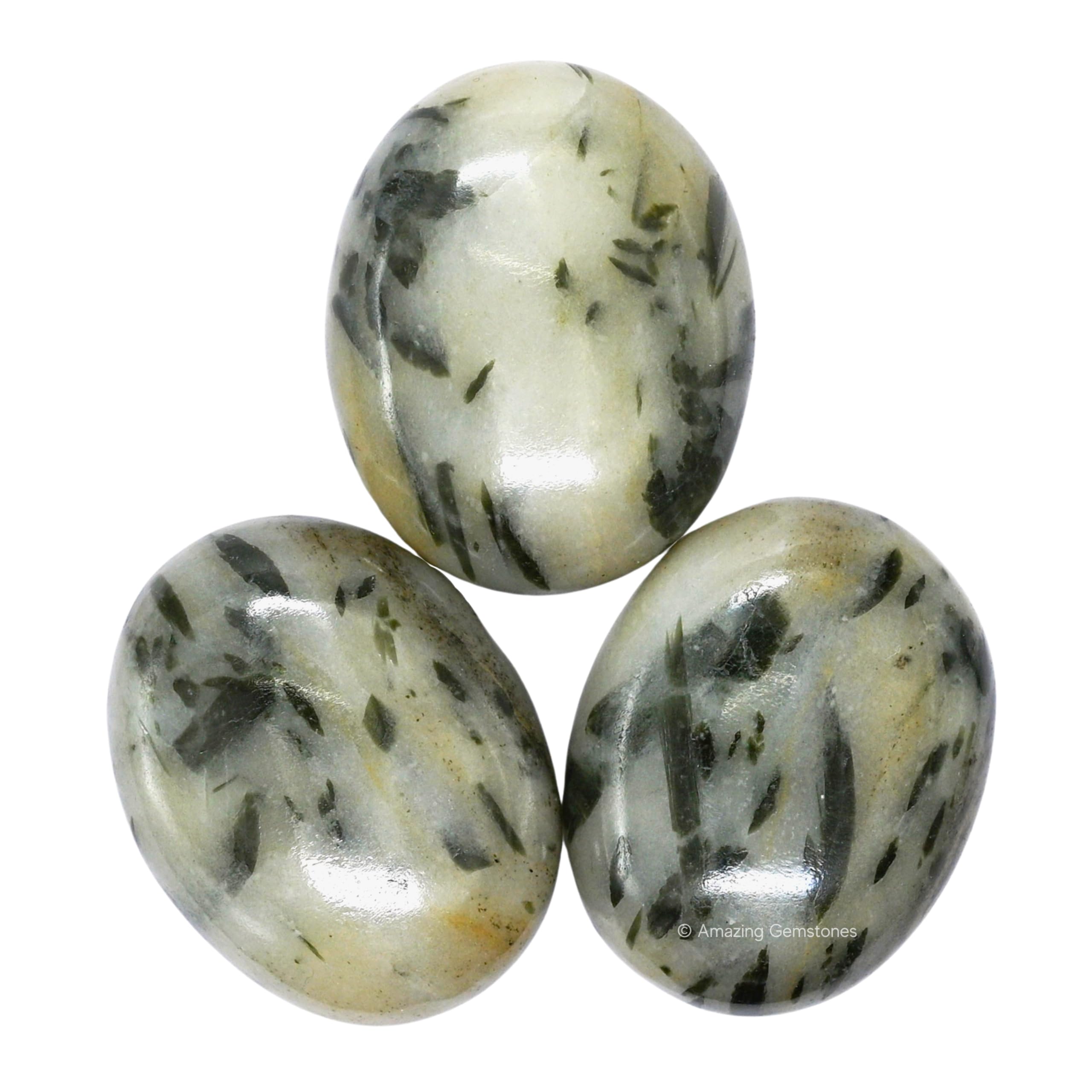 Amazing Gemstone: palma de cristal con tourmalina verde, acabado artesanal.