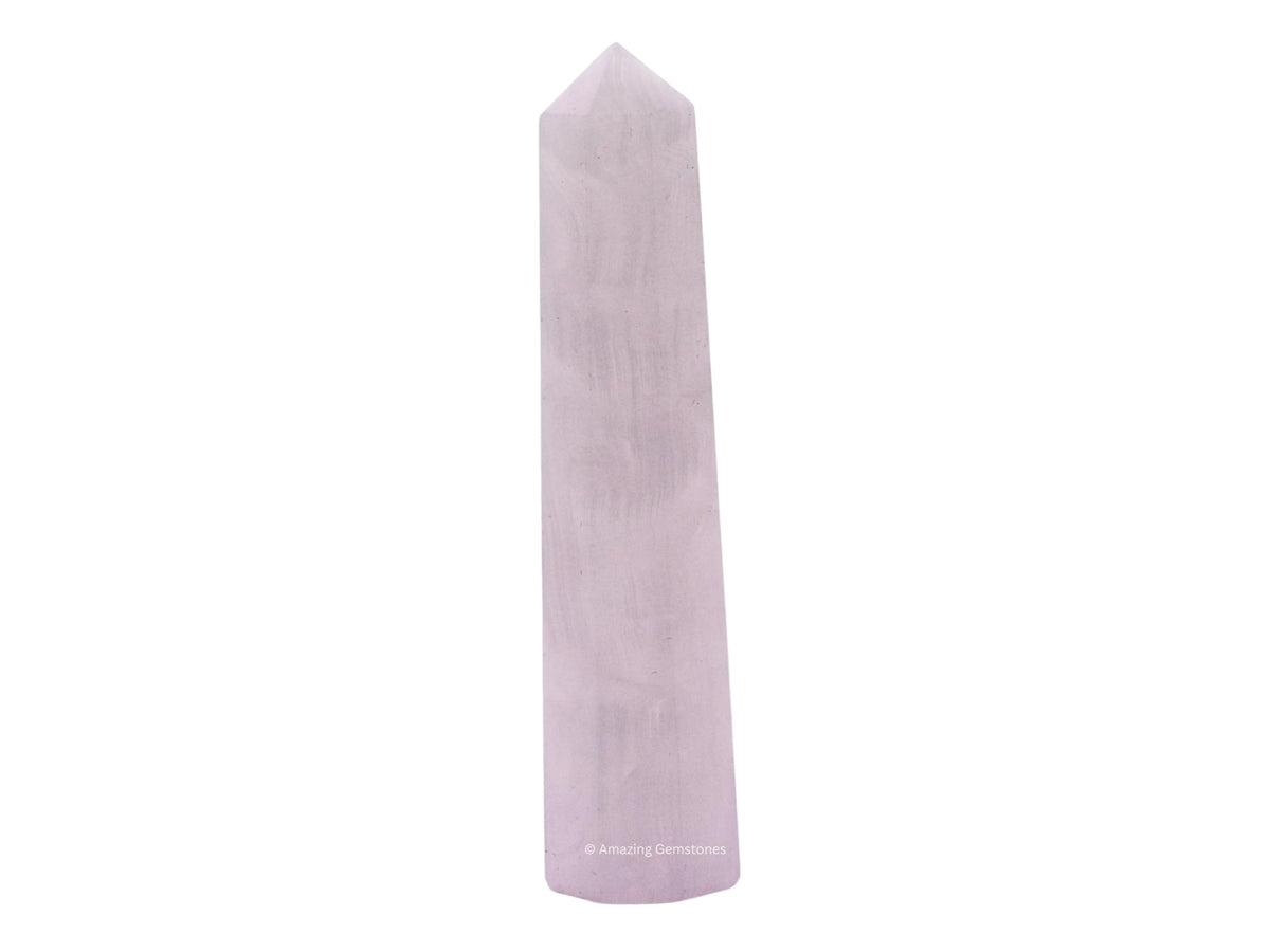 Amazing Gemstone Pink Calcite: torre-punta mejora la energía de la habitación para Reiki suave.