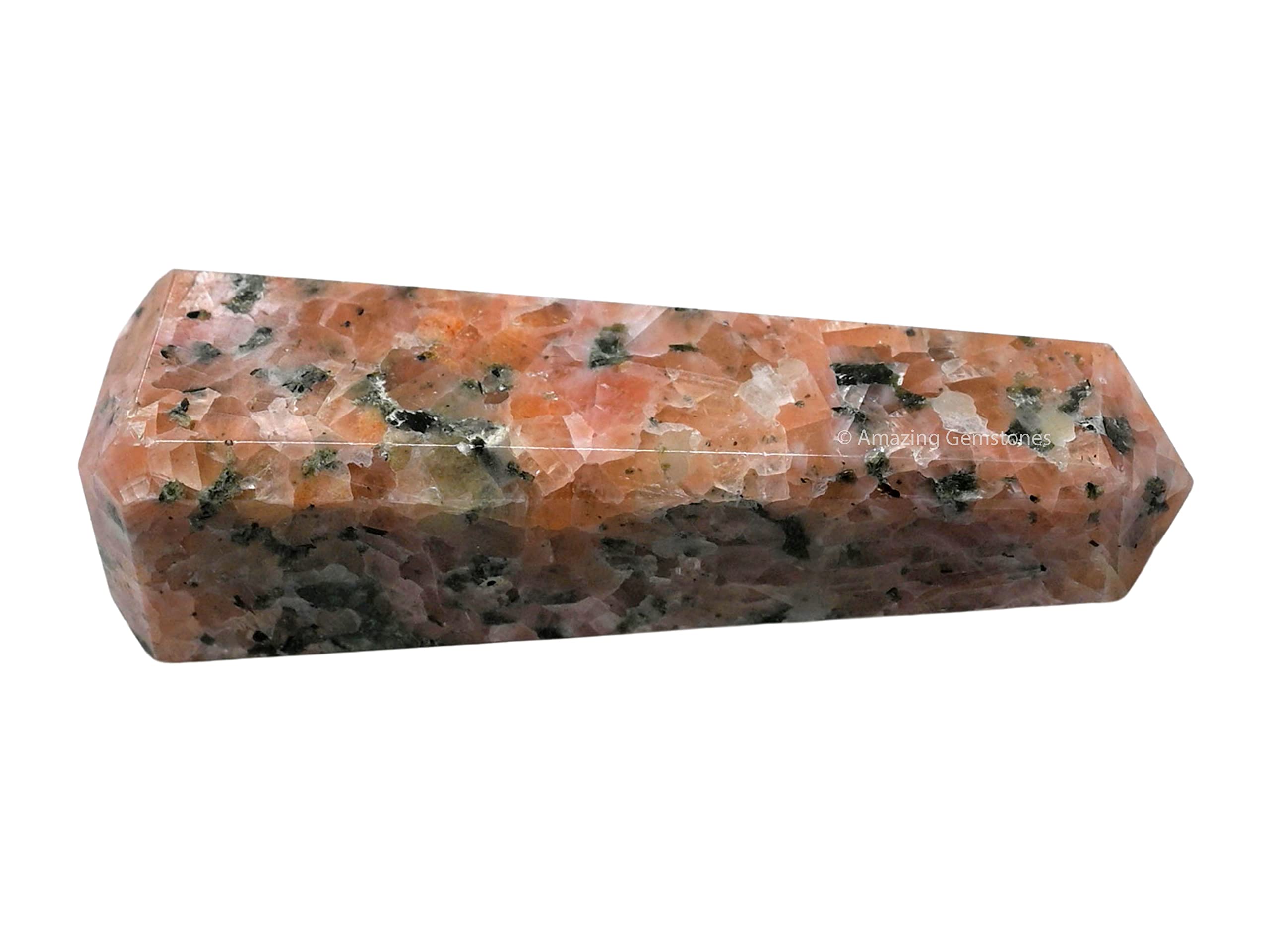 Amazing Gemstone pink dotted calcite tower suitable for meditation and stress relief
