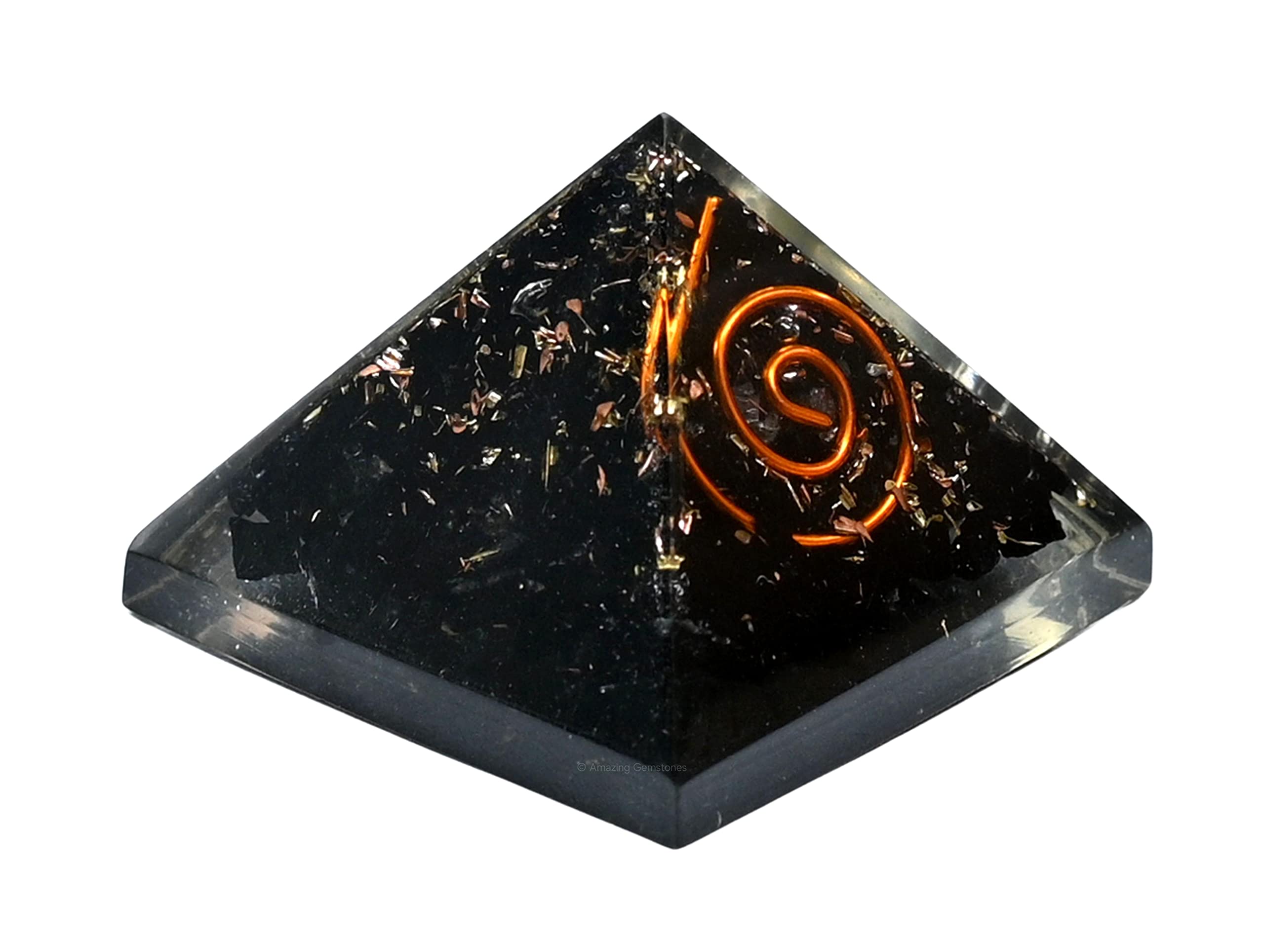 Piramide orgonita Amazing Gemstone transformando energías negativas en positivas.