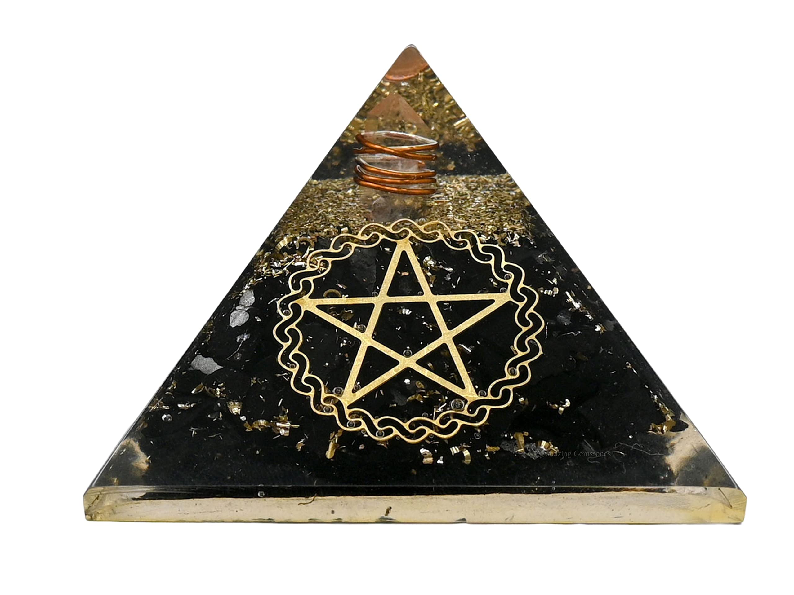 Amazing Gemstone piramide organita grande para equilibrar energias en el hogar.