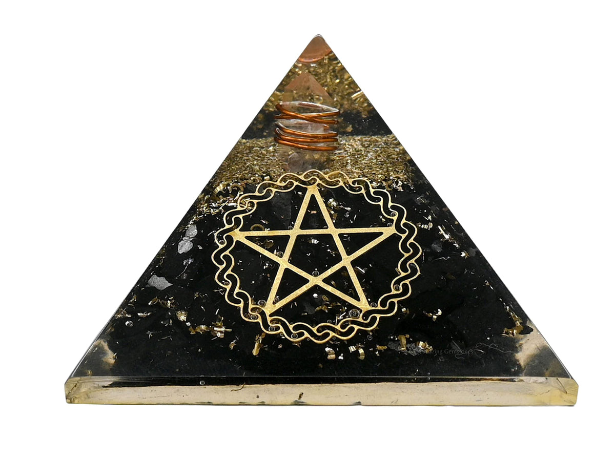 Amazing Gemstone piramide organita grande para equilibrar energias en el hogar.