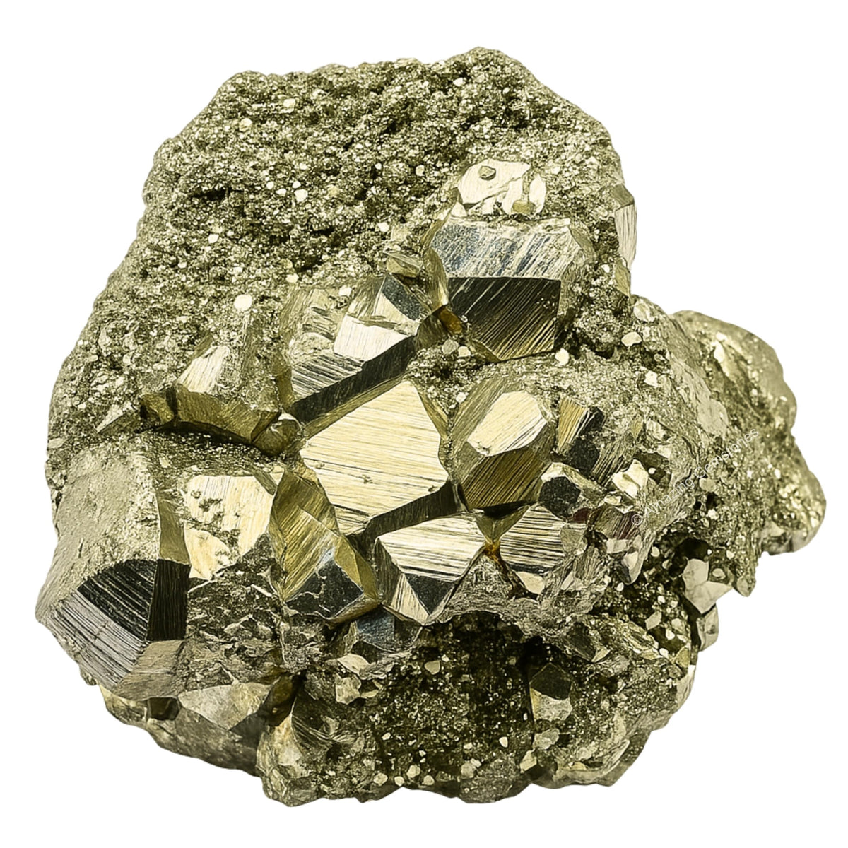 Amazing Gemstone pirita cristal bruto para pulido artesanal y abundancia creativa.