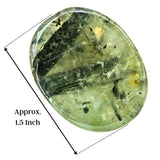 Amazing Gemstone Prehnite detalle de cristal para claridad emocional.