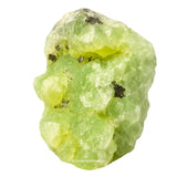 Amazing Gemstone Prehnite: vista lateral y textura granulosa para manualidades.
