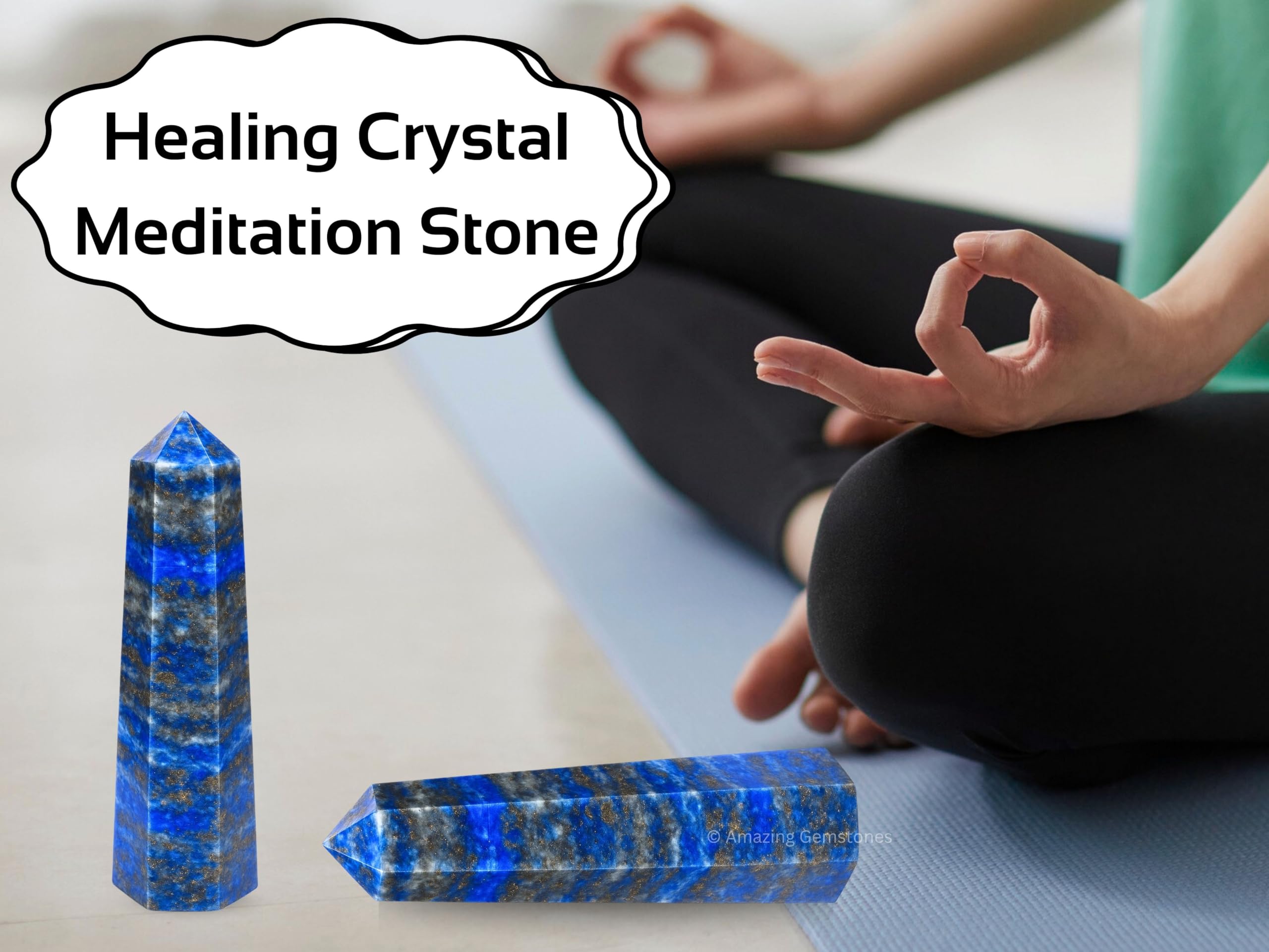 Amazing Gemstone Proteccion Cristal Lapislazuli para ambientes libres de estrés