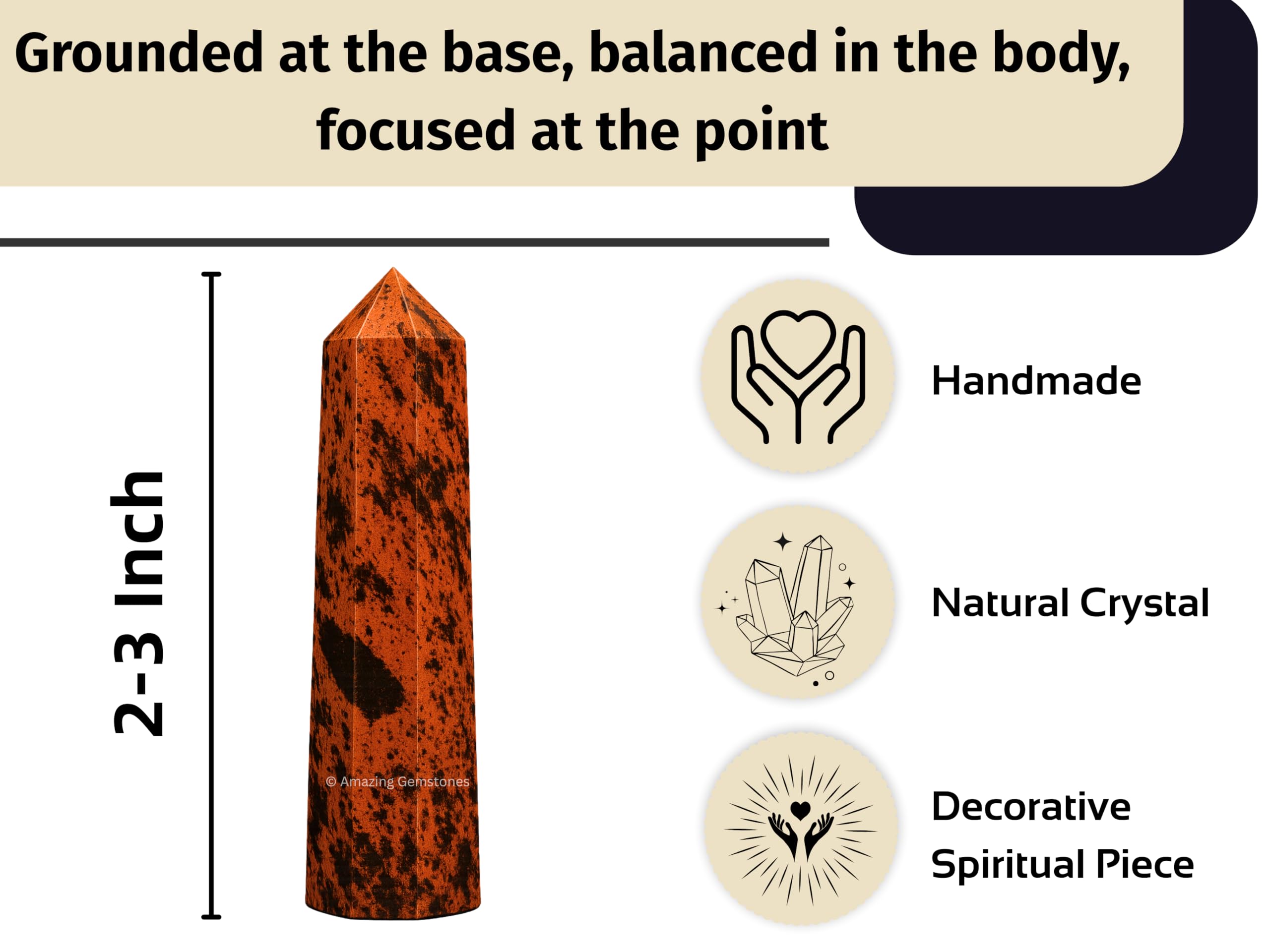 Amazing Gemstone protección y equilibrio con obsidiana caoba en tu espacio.