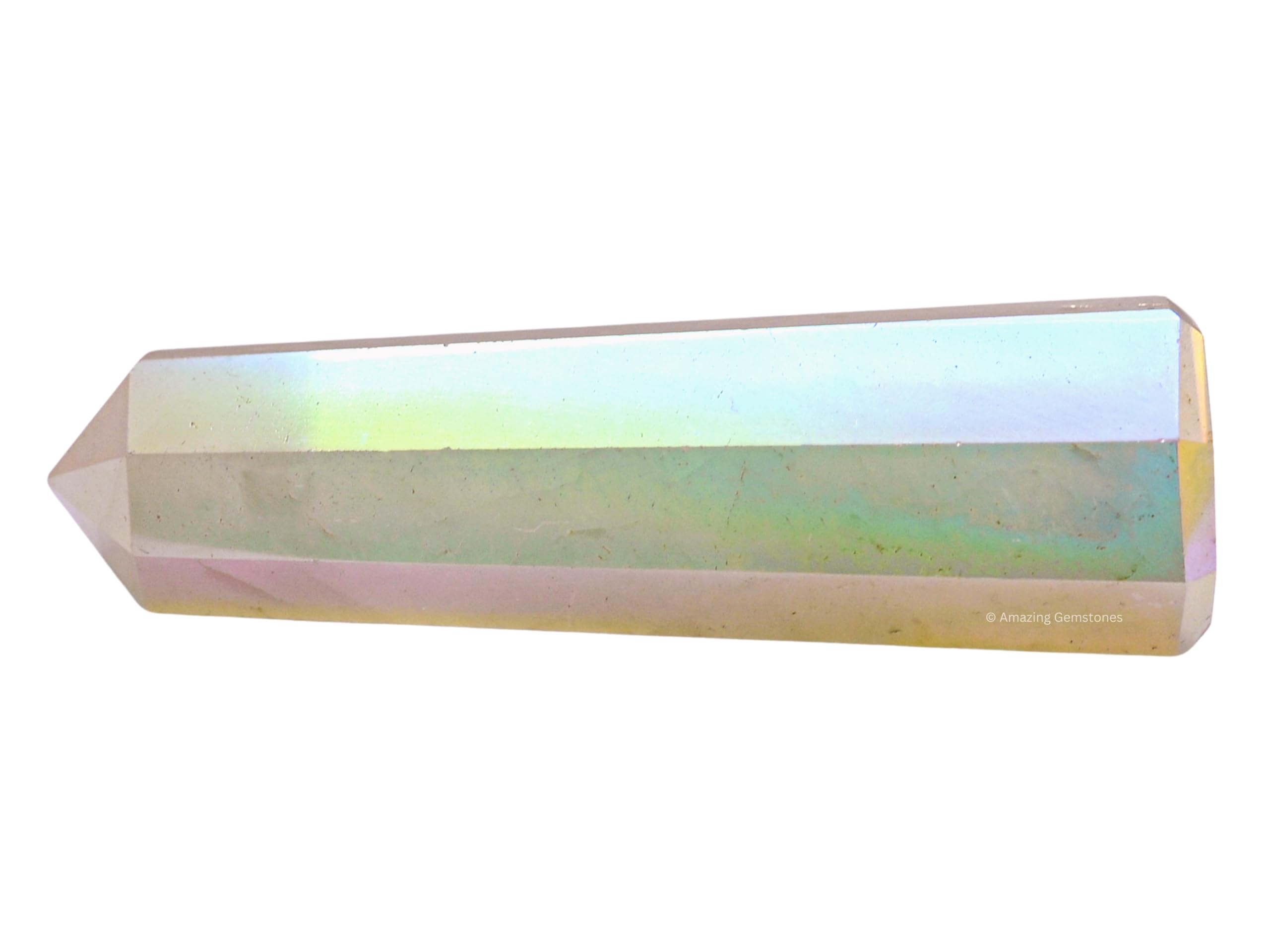 Amazing Gemstone punta cristal Angel Aura Rose Quartz dirige energía para meditaciones.
