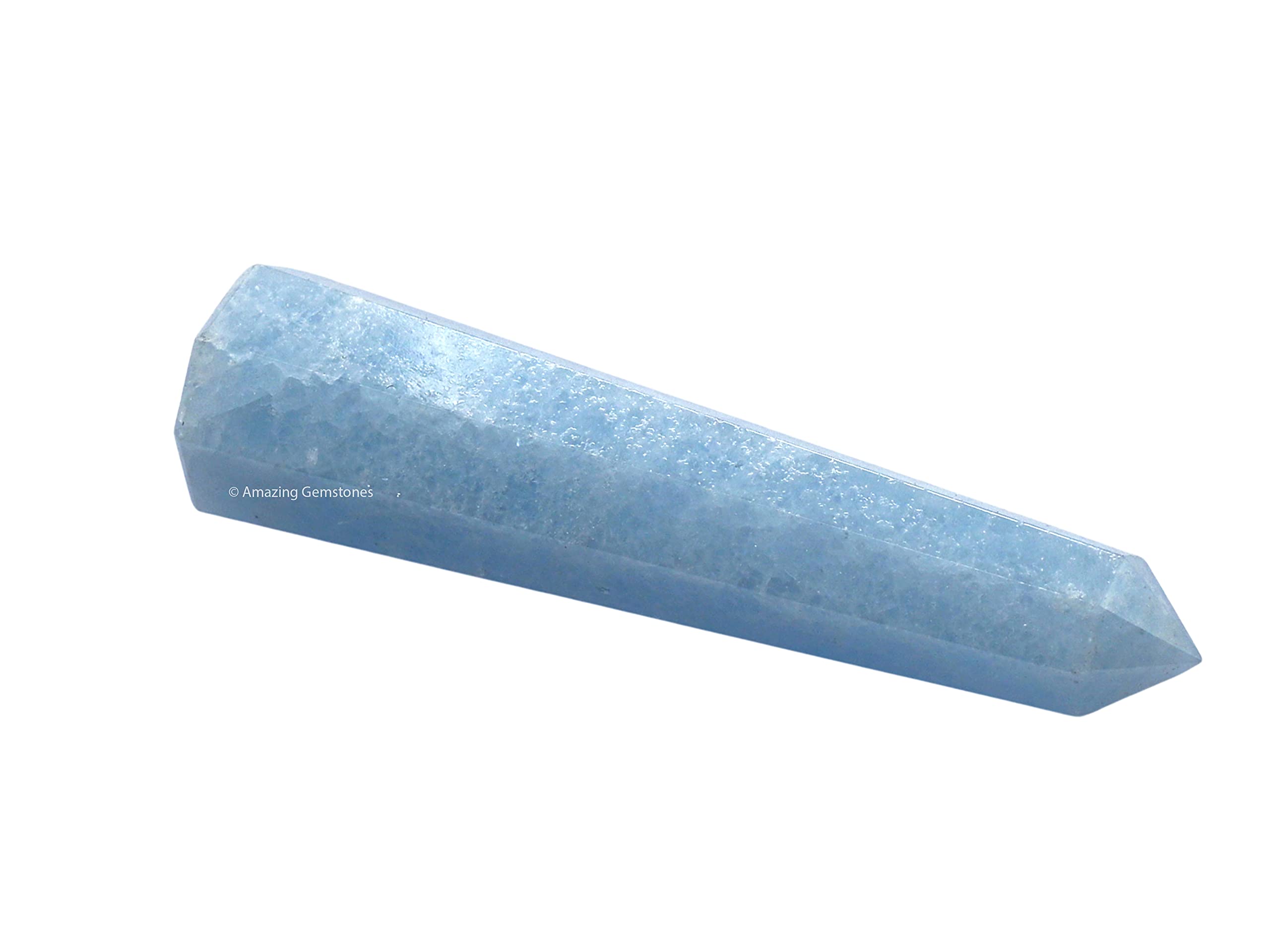 Amazing Gemstone punta cristal azul para enfoque energético y meditación