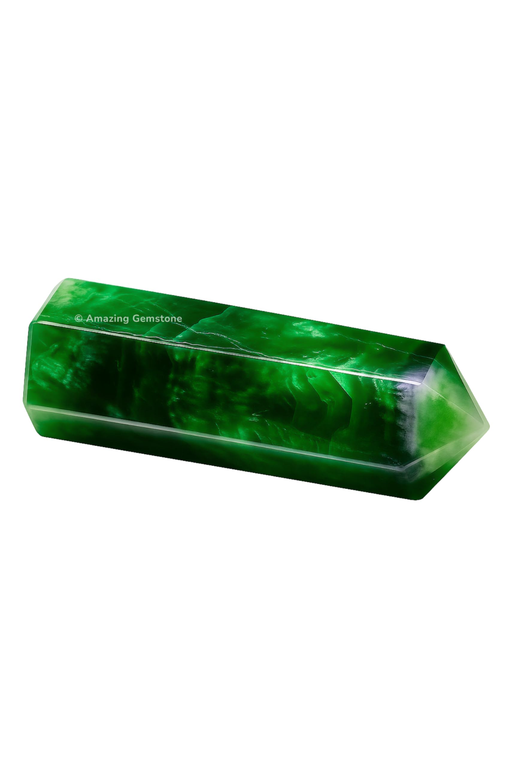 Amazing Gemstone punta fluorita energizante, dirige energía para balance y protección.