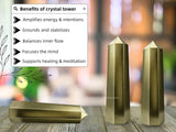 Punta de cristal para meditación y relajación de Amazing Gemstone