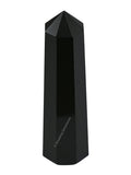 Amazing Gemstone punta de obsidiana negra en detalle para enfocar energía.