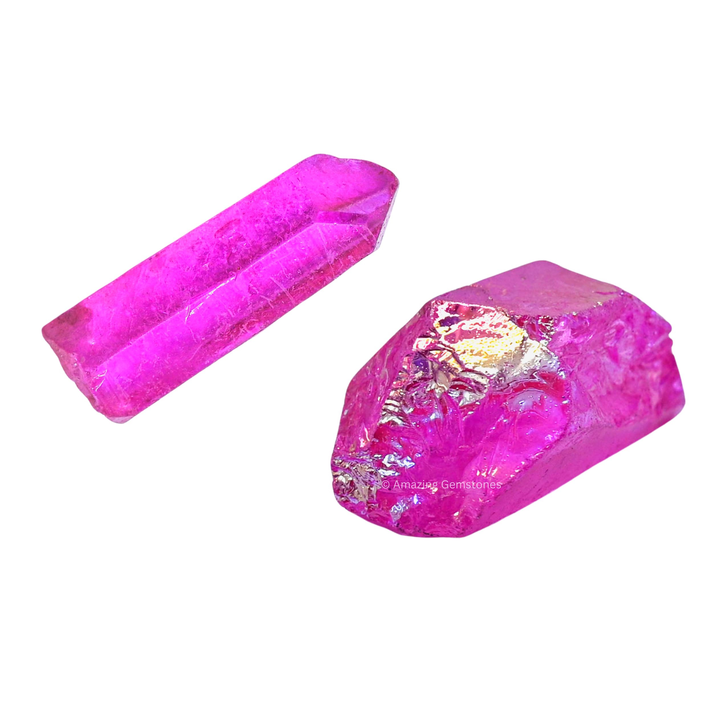 Puntas para meditación Rose Aura de Amazing Gemstone, favoreciendo enfoque y equilibrio emocional.